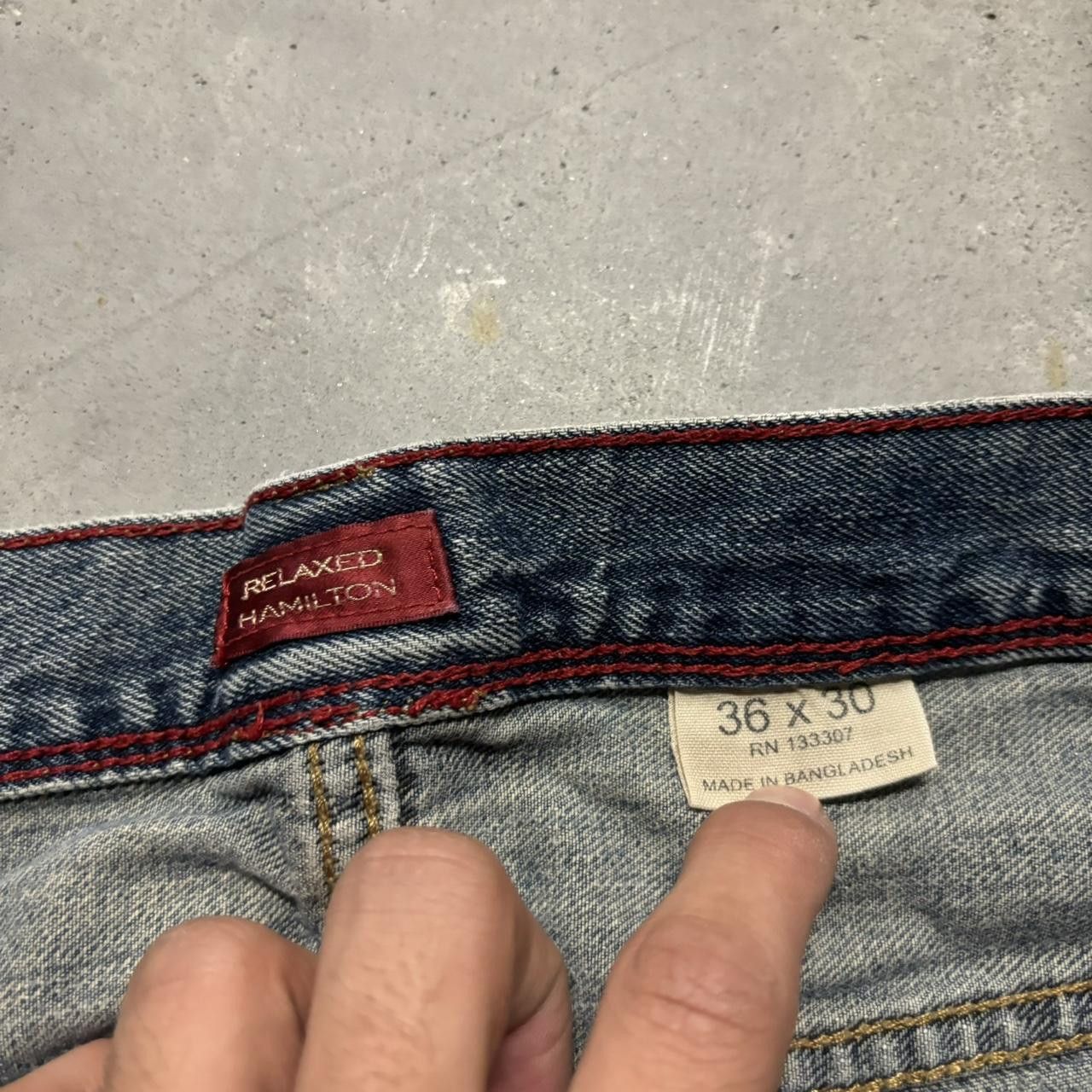 Sean John × Vintage Crazy Vintage Y2K/2000s Baggy Grunge Dark Wash Sean John Skater Denim Jeans! Size US 36 / EU 52 - 8 Thumbnail
