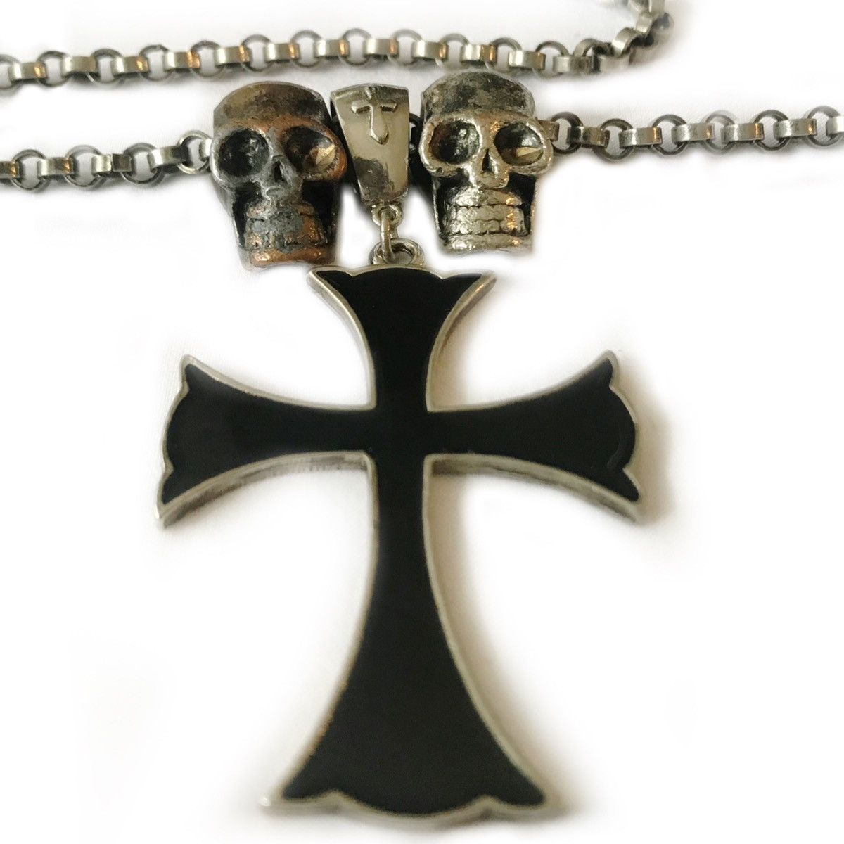 Japanese Brand Black Peace Now (BPN) Skull & Cross Pendant Necklace Size ONE SIZE - 3 Thumbnail