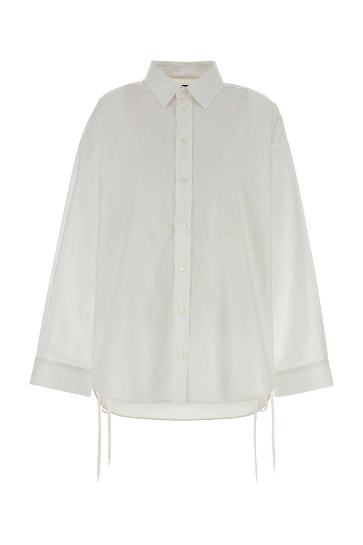 Balenciaga White Poplin Oversize Shirt Size S / US 4 / IT 40 - 1 Thumbnail