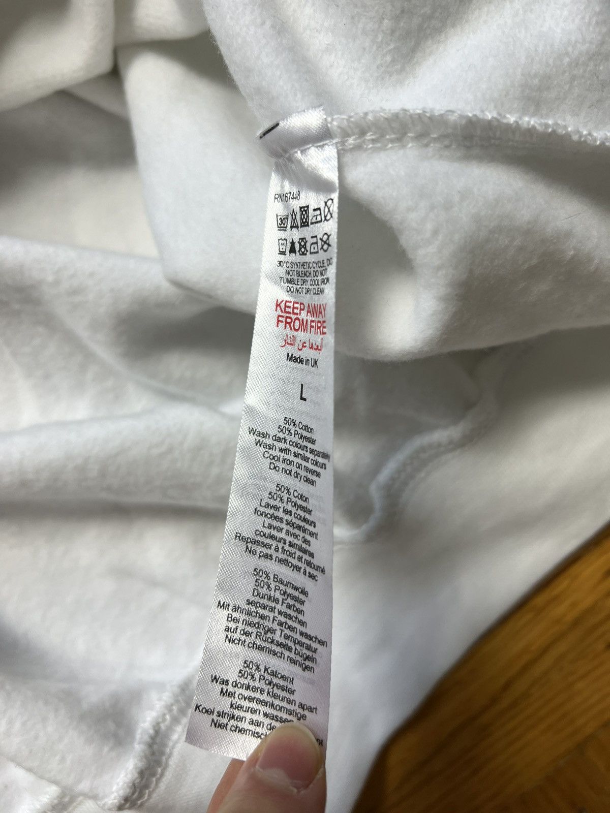 Japanese Brand Baggy Hoodie Study Hoody white y2k boxy fit Size US L / EU 52-54 / 3 - 4 Thumbnail