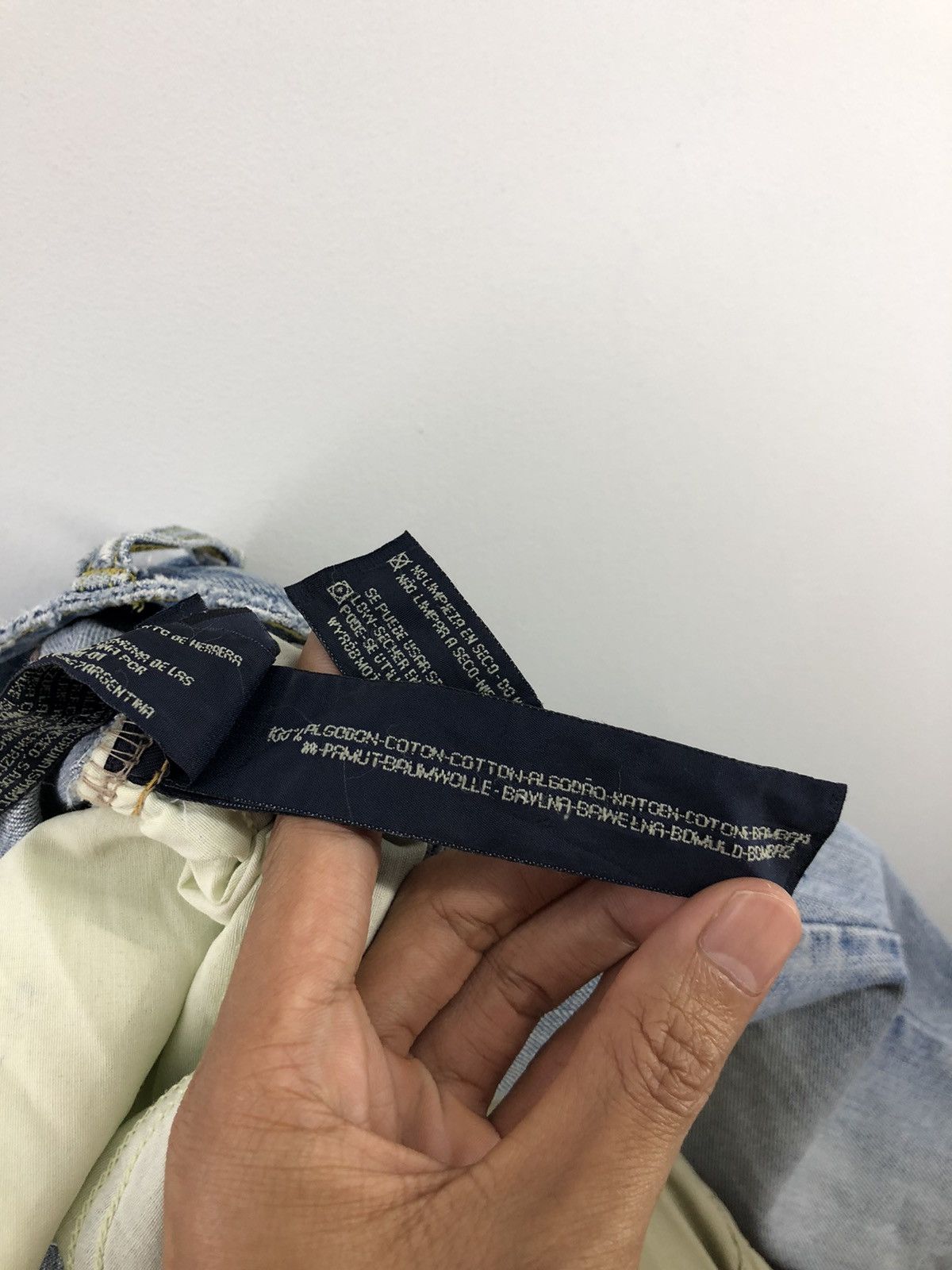 Zara Zara Regular Fit Skull Distressed Faded Blue Jeans Size US 34 / EU 50 - 23 Thumbnail