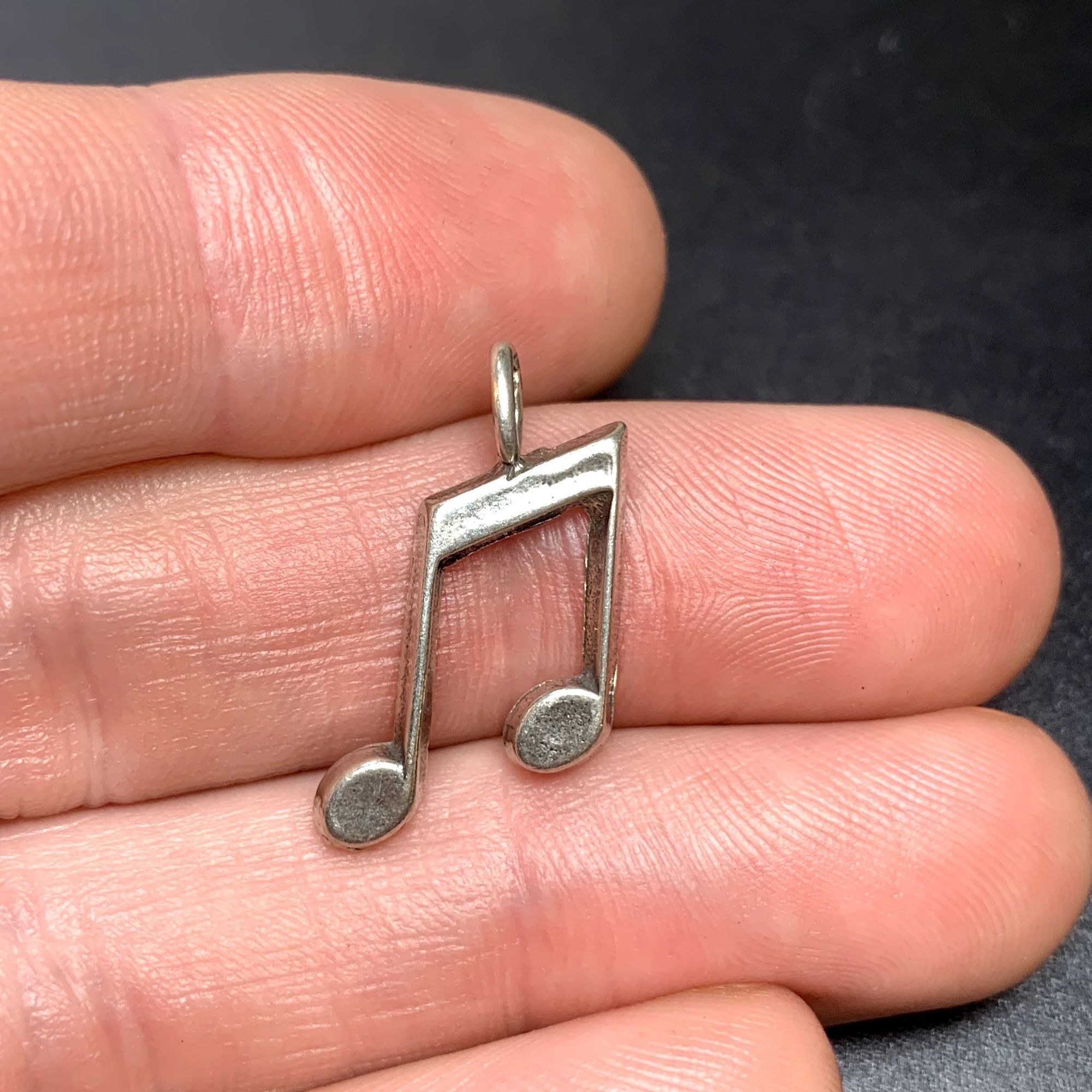 Other Solid Sterling Silver 925 Musical Note Eighth Note Quaver Ch Size ONE SIZE - 5 Thumbnail