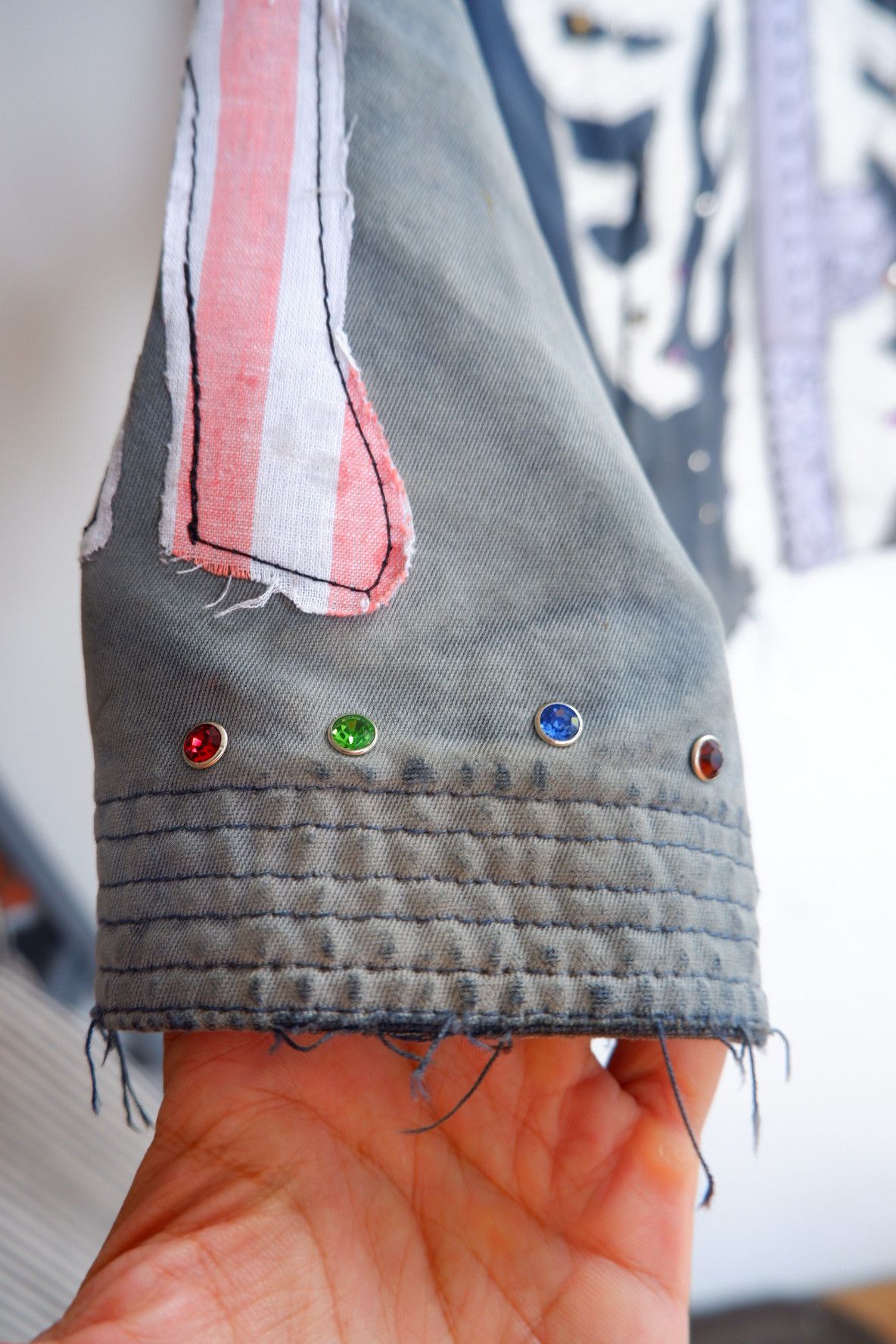 Sassafras Vintage Trashed Skull Custom Rework Jacket ArtEd02 Size US M / EU 48-50 / 2 - 5 Thumbnail