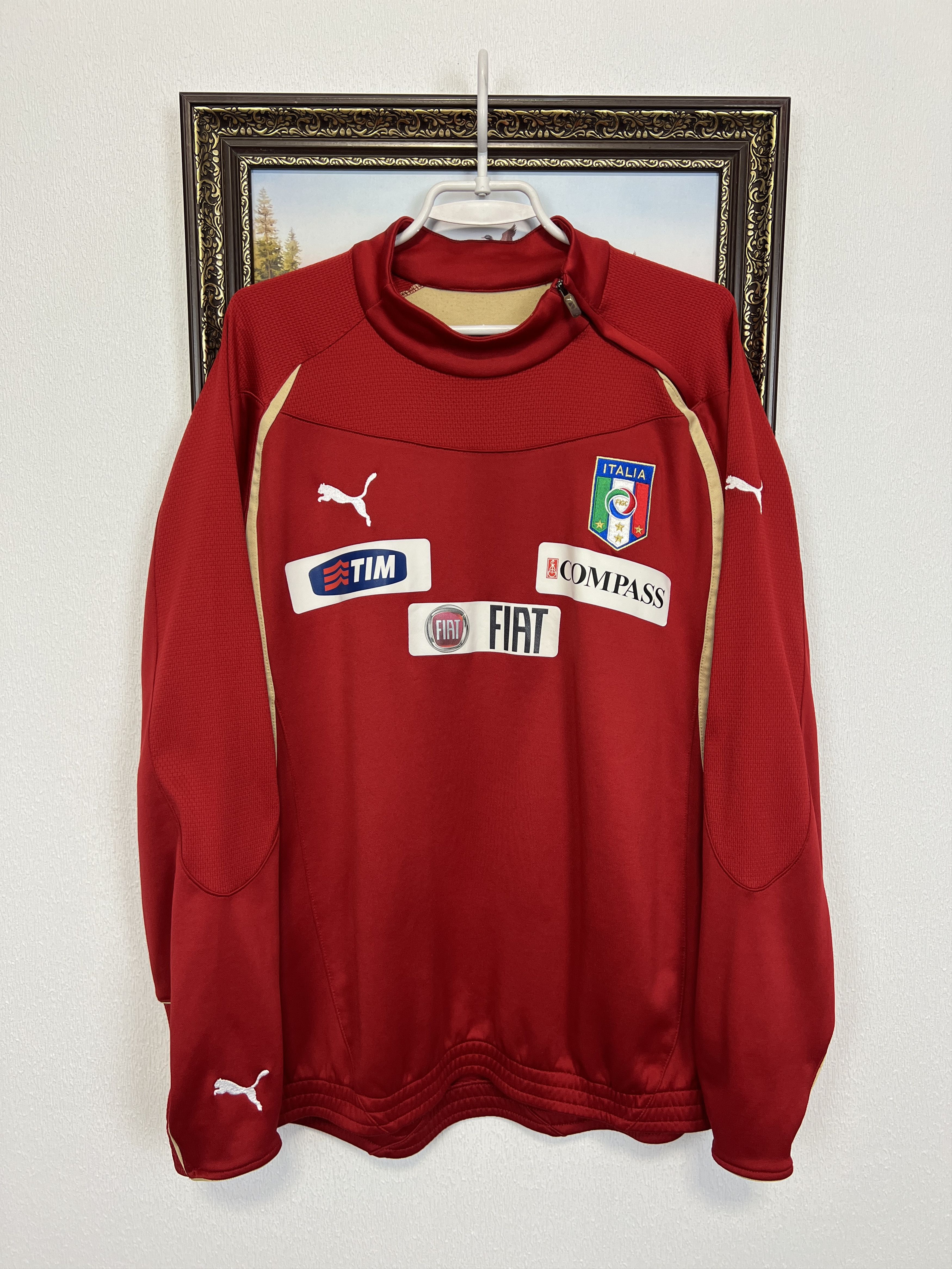 Puma Italy Football Player Issue Train Sweatshirt Jacket Maglia Size US L / EU 52-54 / 3 - 1 Thumbnail