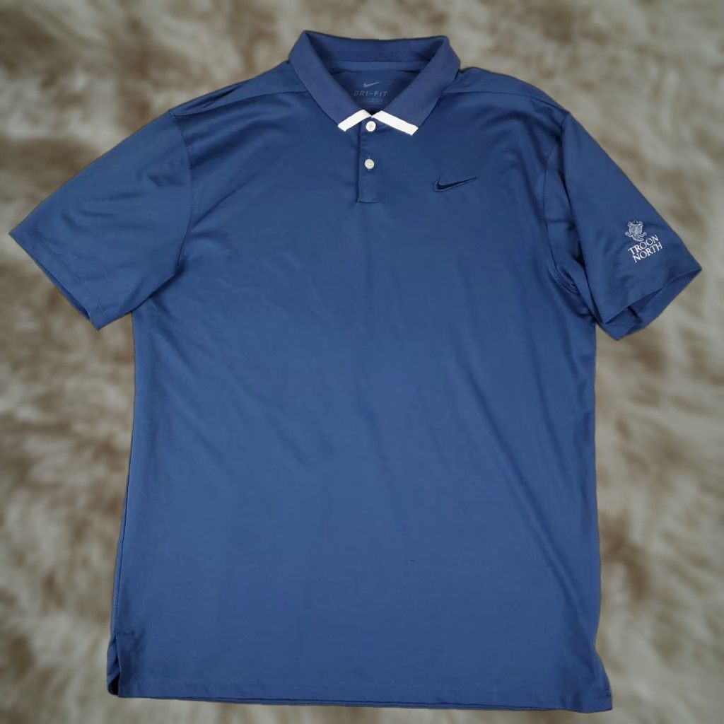 Nike Nike Golf Polo Shirt Mens M Blue Dri-Fit Short Sleeve Casual Sports Logo 90s Preppy Womens? Size US M / EU 48-50 / 2 - 1 Thumbnail