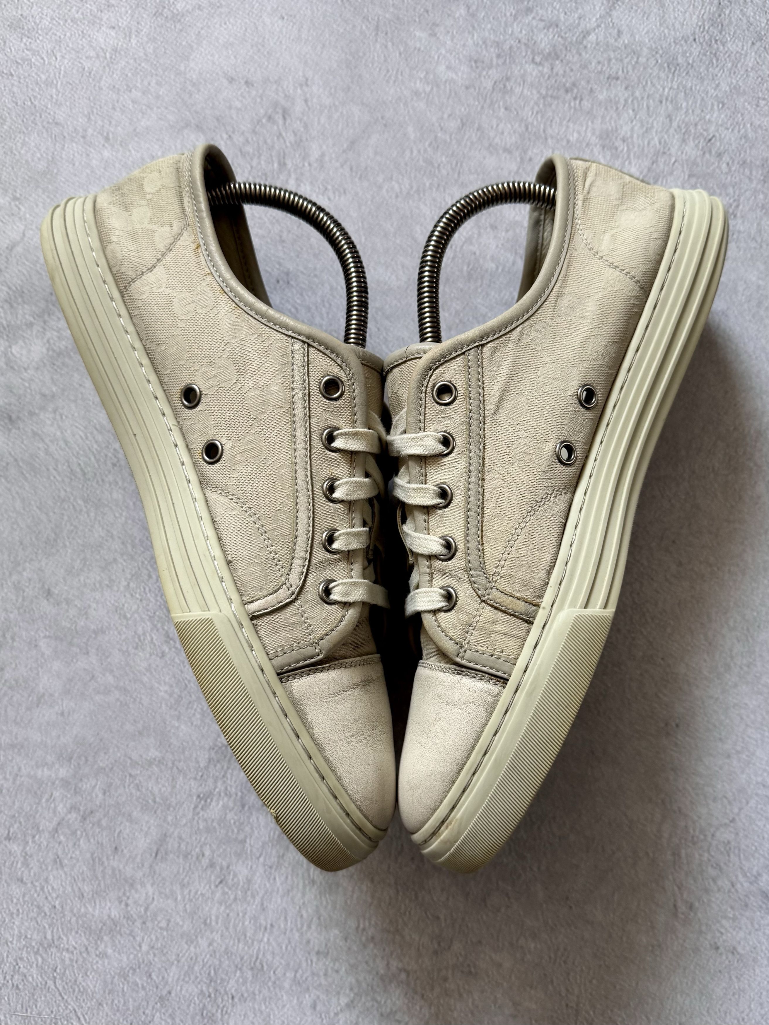 Gucci Gucci Canvas GG Monogram Sneakers 'Cotton Washed White' Size US 9 / EU 42 - 3 Thumbnail