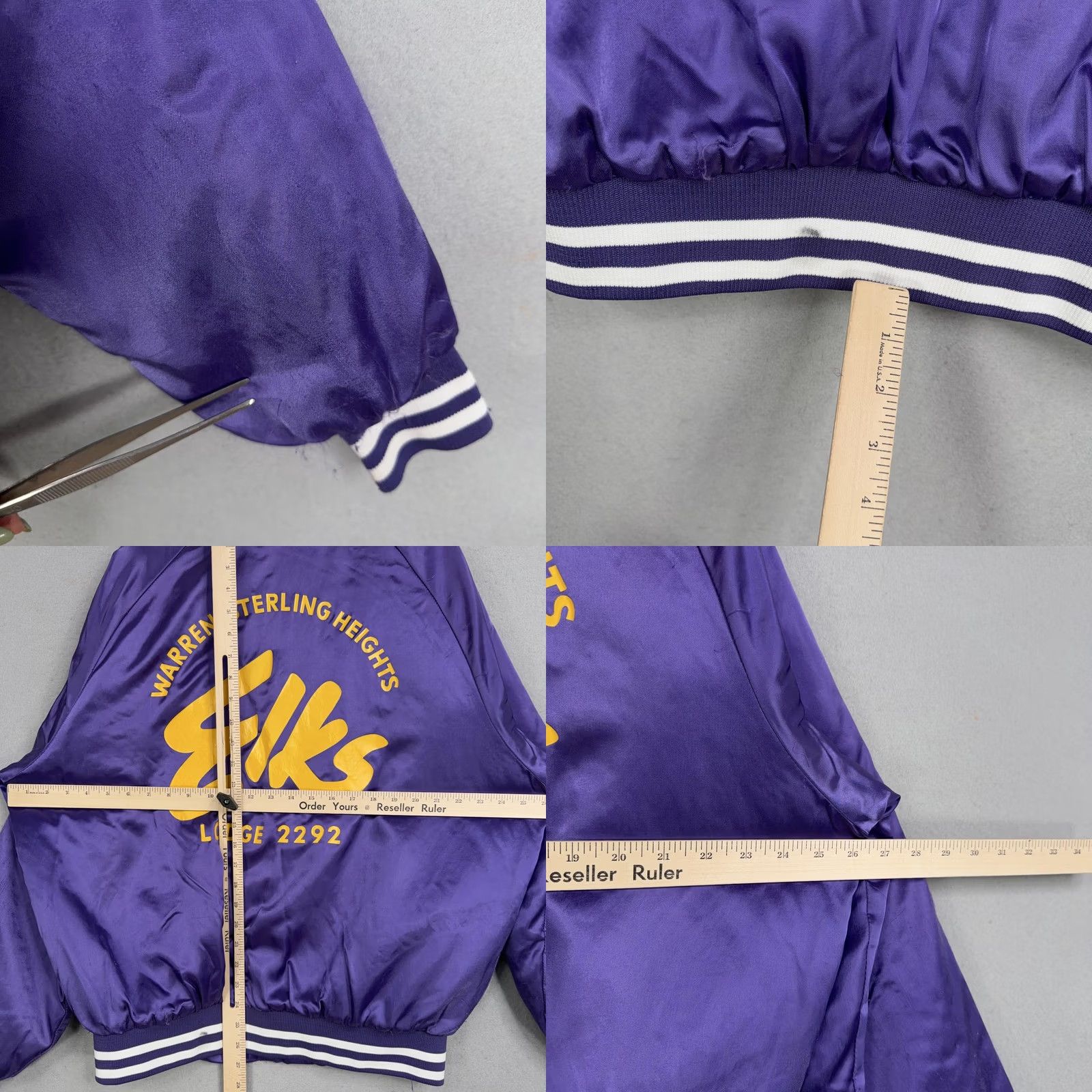 Vintage VINTAGE Nemesis Sportswear Elks Lodge Jacket Mens XL Purple Satin Varsity England? (No) Size US XL / EU 56 / 4 - 9 Thumbnail