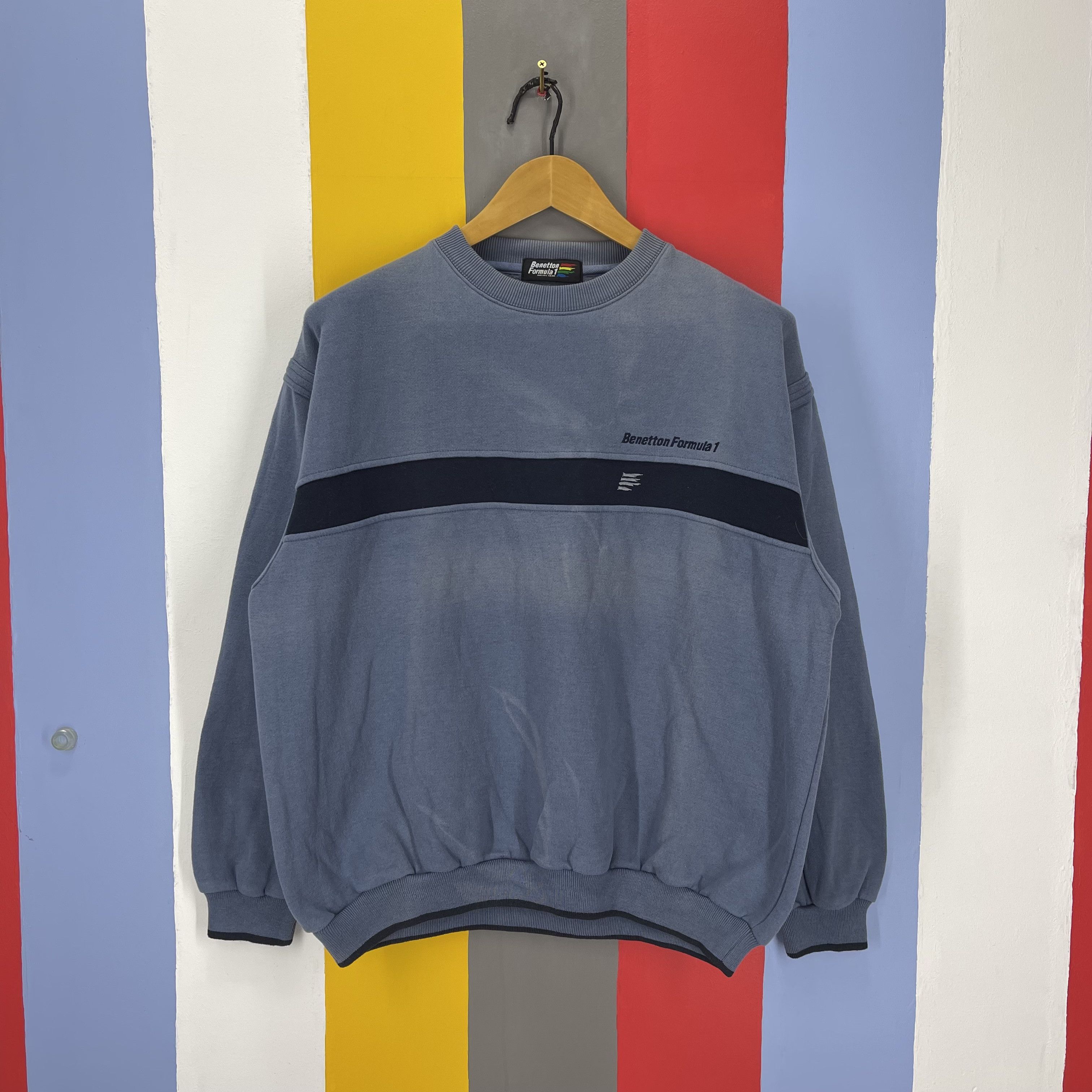 Benetton BENETTON FORMULA 1 RACING TEAM Crew Neck Sweatshirt #1351/AU Size US L / EU 52-54 / 3 - 1 Thumbnail