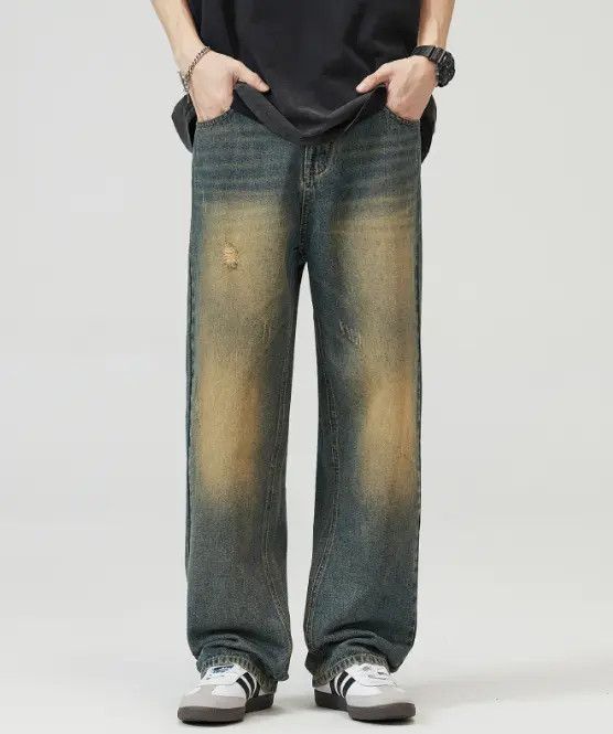Japanese Brand Mayuko x Yuki American baggy wide-leg ripped oversize jeans Size US 32 / EU 48 - 6 Thumbnail