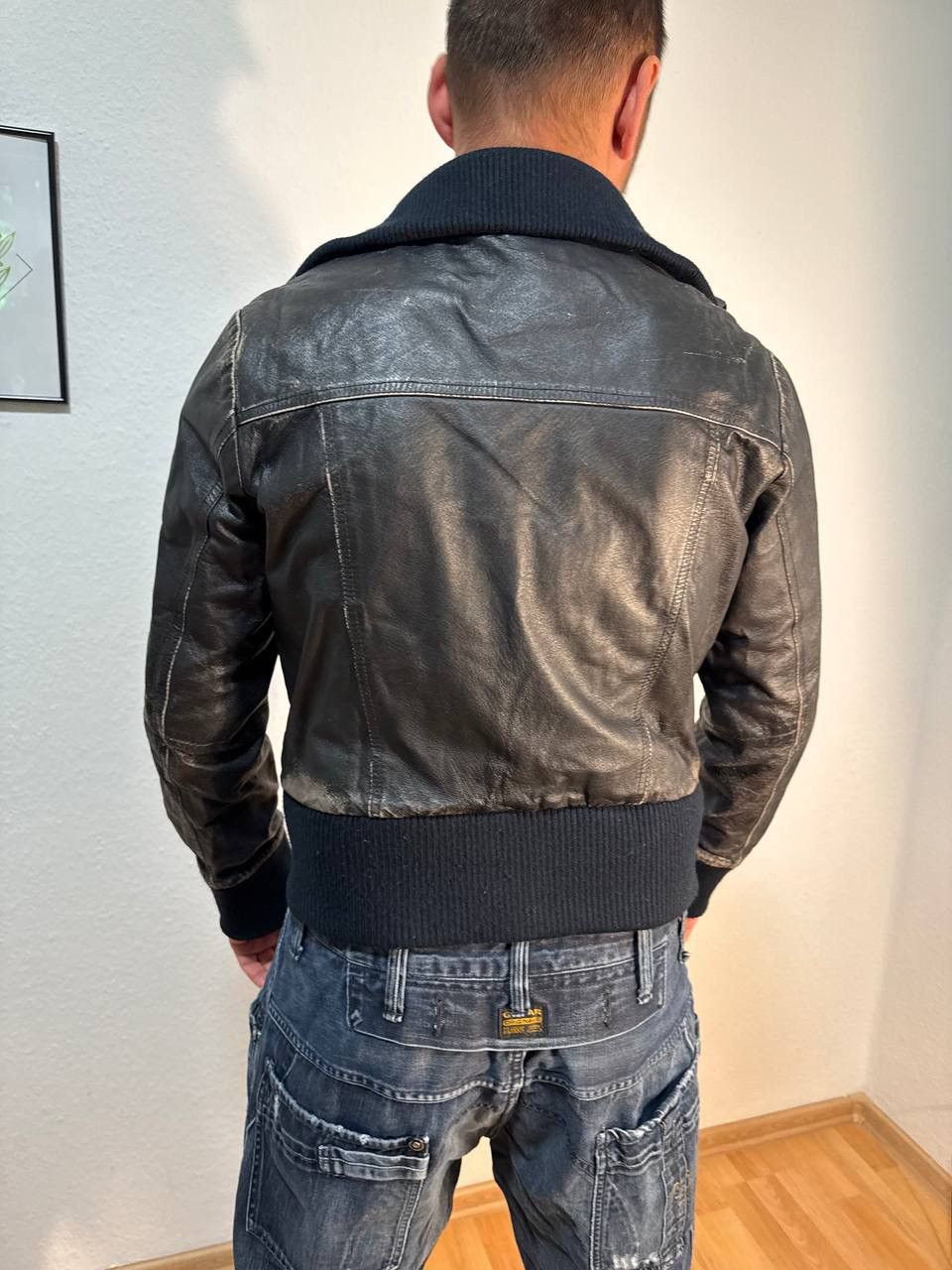 Japanese Brand × Vintage Vintage Leather Bomber Jacket Size M / US 6-8 / IT 42-44 - 4 Thumbnail