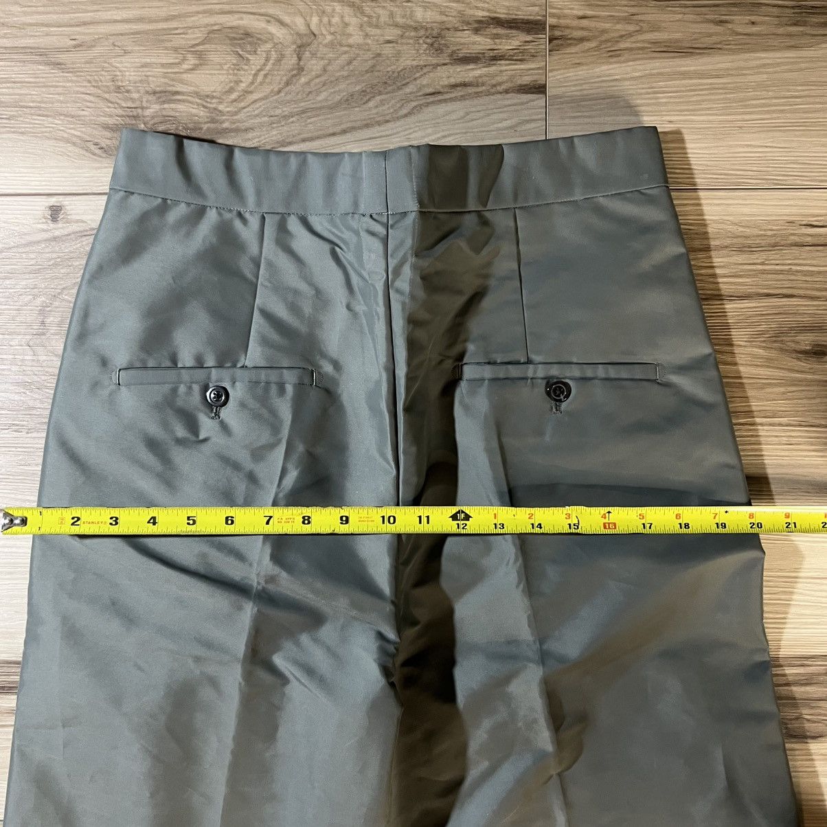 Rick Owens Rick Owens SS18 “Dirt” Sage Soul Train Nylon Trousers Size US 31 - 13 Thumbnail