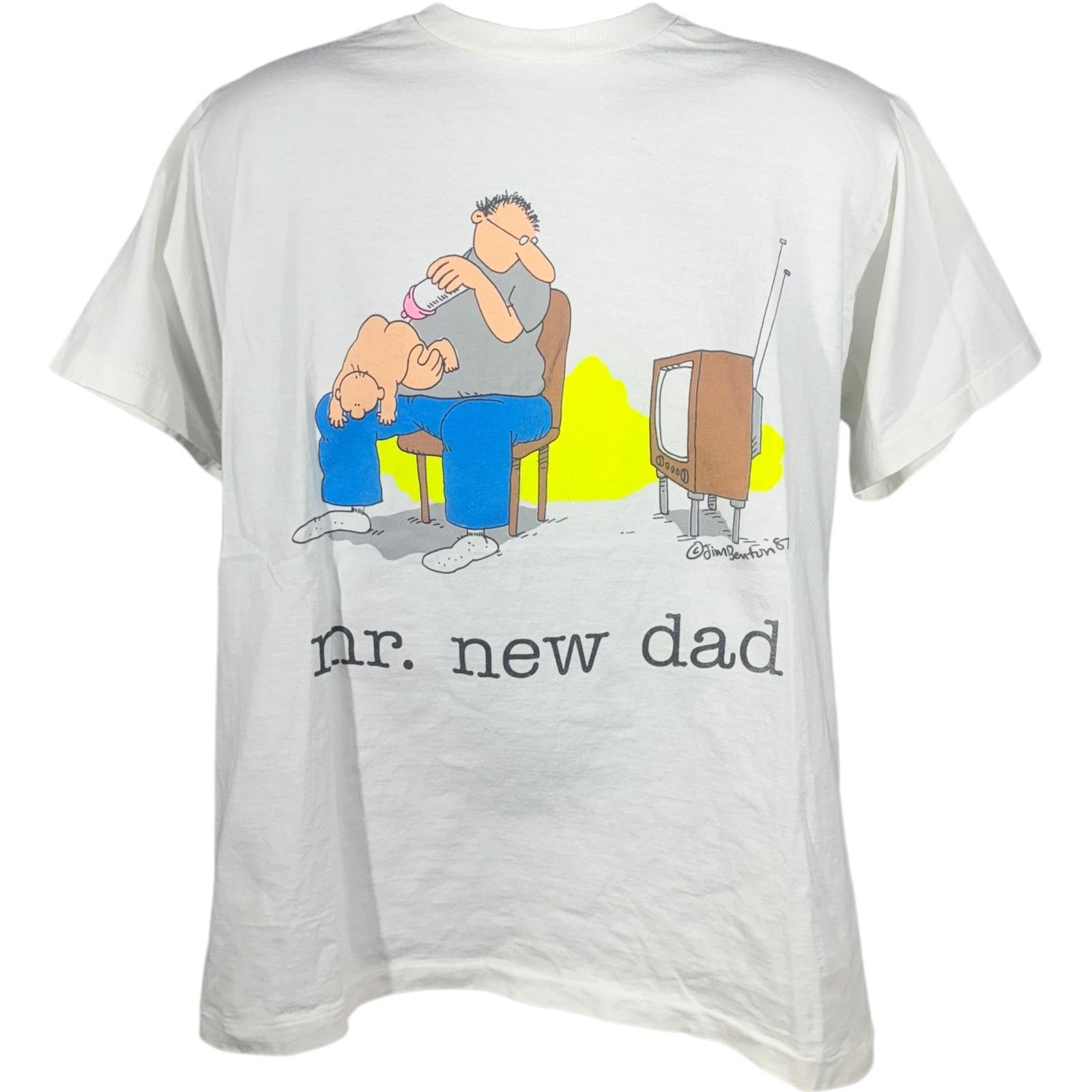 Vintage Vintage Mr. New Dad Cartoon Humour Tee Size US XL / EU 56 / 4 - 1 Thumbnail