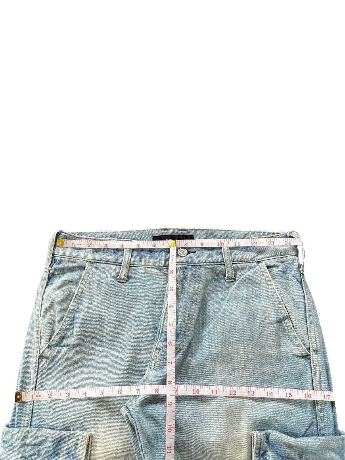 Global Work Vintage Japanese Brand Faded Wash Loose Cargo Jeans Size US 29 - 5 Thumbnail