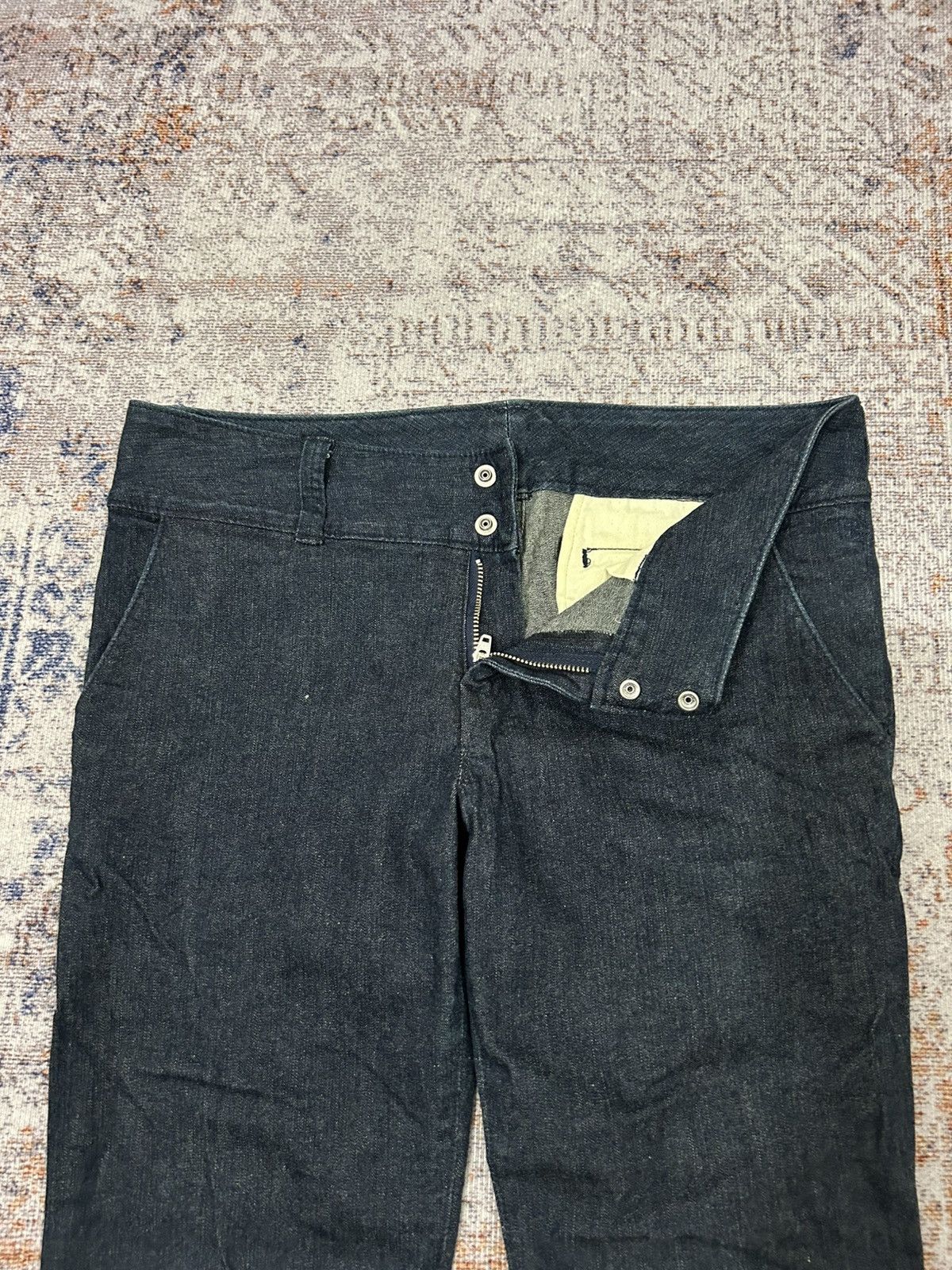 45rpm × Blue Blue Japan × Japanese Brand 45Rpm Japan Denim Crooped Pants Size US 31 - 7 Thumbnail