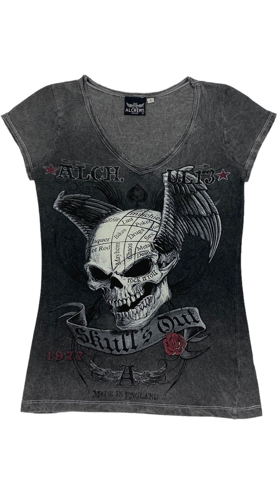 Other LASTDROP🔥Y2K Alchemy England Affliction Style Skull Sex Drug Size S / US 4 / IT 40 - 1 Thumbnail