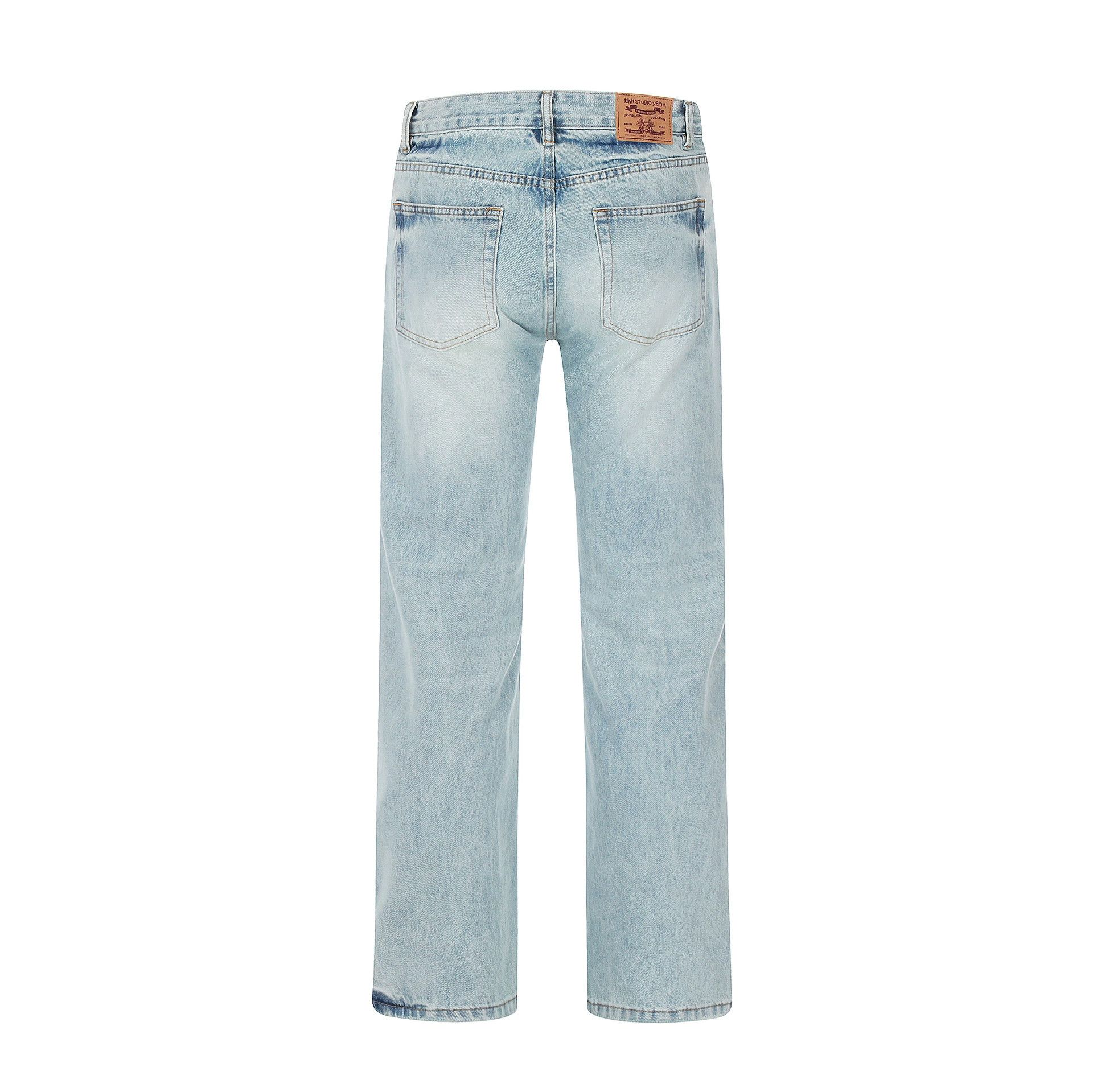 Japanese Brand × Jean American washed distressed light-color loose wide-leg jeans Size US 32 / EU 48 - 2 Thumbnail