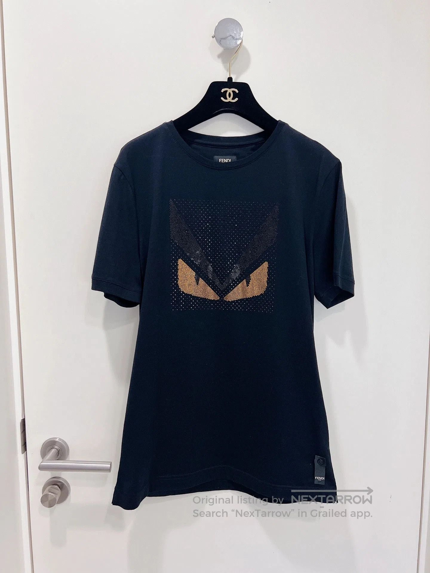 Fendi FENDI Black Devil Crystal Short Sleeve. Size US L / EU 52-54 / 3 - 1 Thumbnail