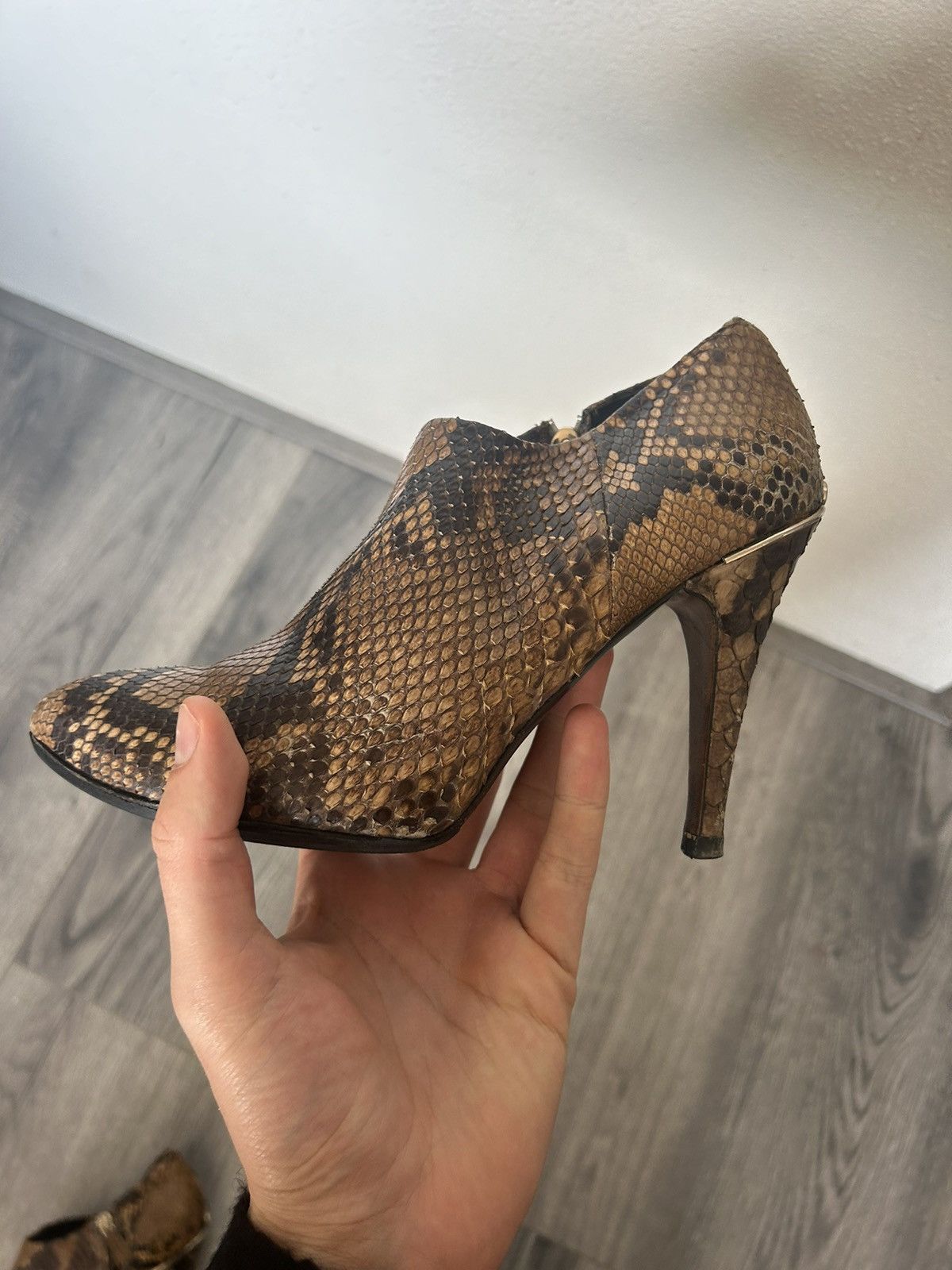 Gucci Gucci Tom Ford Era Python Leather Ankle Boots - Size 37 Size US 7 / IT 37 - 10 Thumbnail