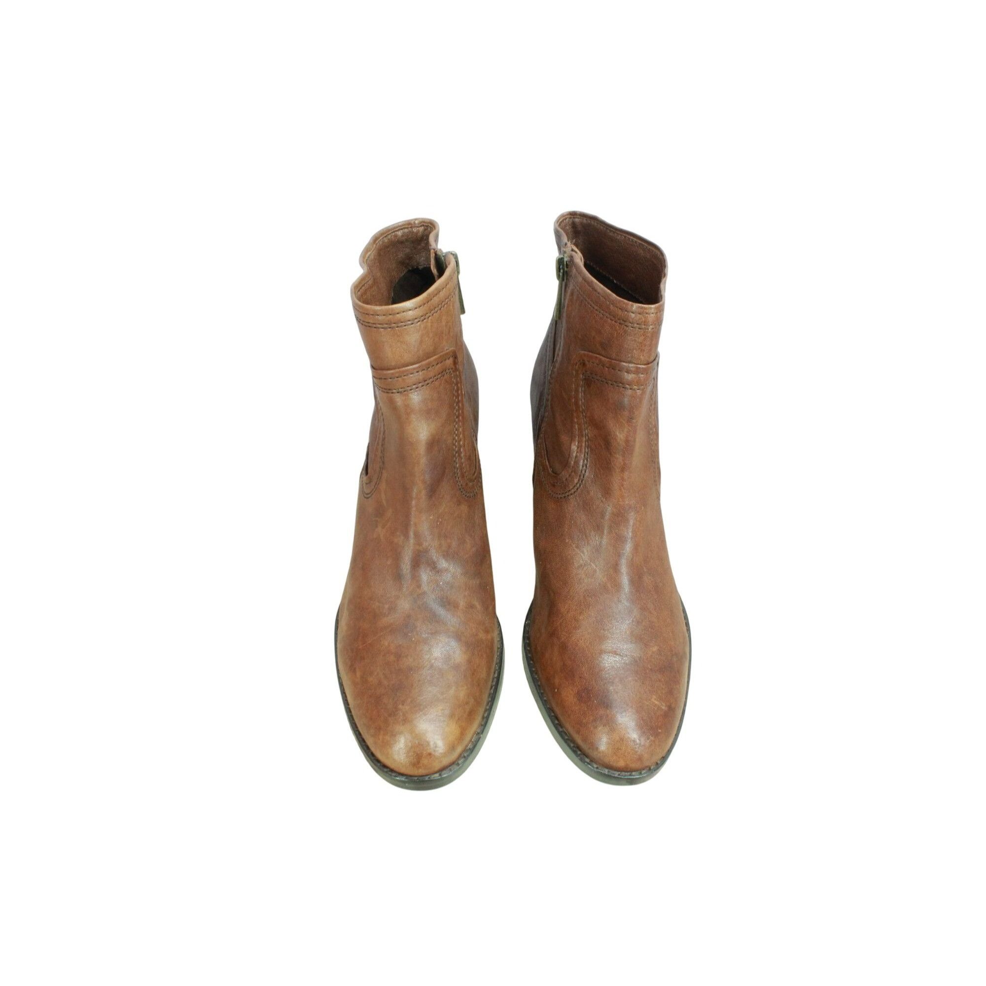 Leather × Other Arturo Chiang Masin Side Zip Western Ankle Booties Size 9 M Size US 9 / IT 39 - 5 Thumbnail