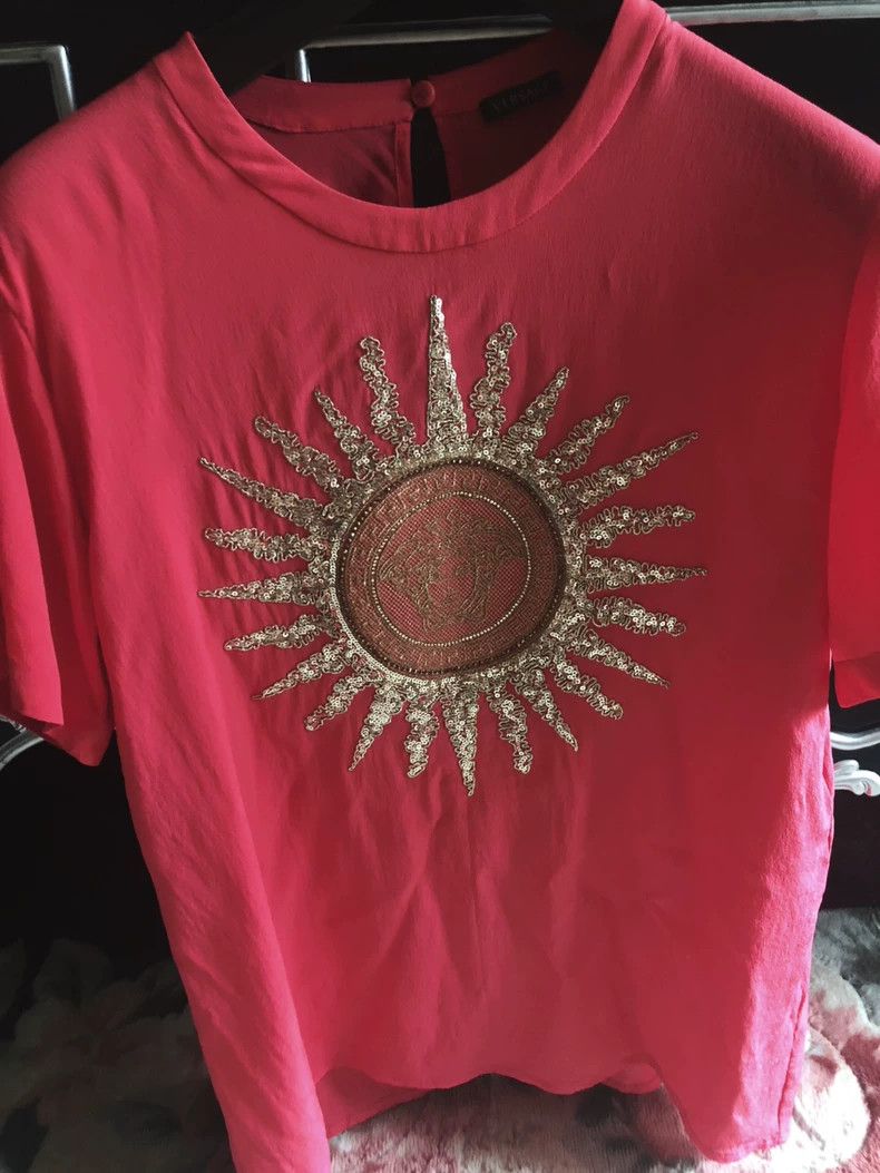 Versace Versace Solar Nerve silk T-shirt Size US M / EU 48-50 / 2 - 1 Thumbnail