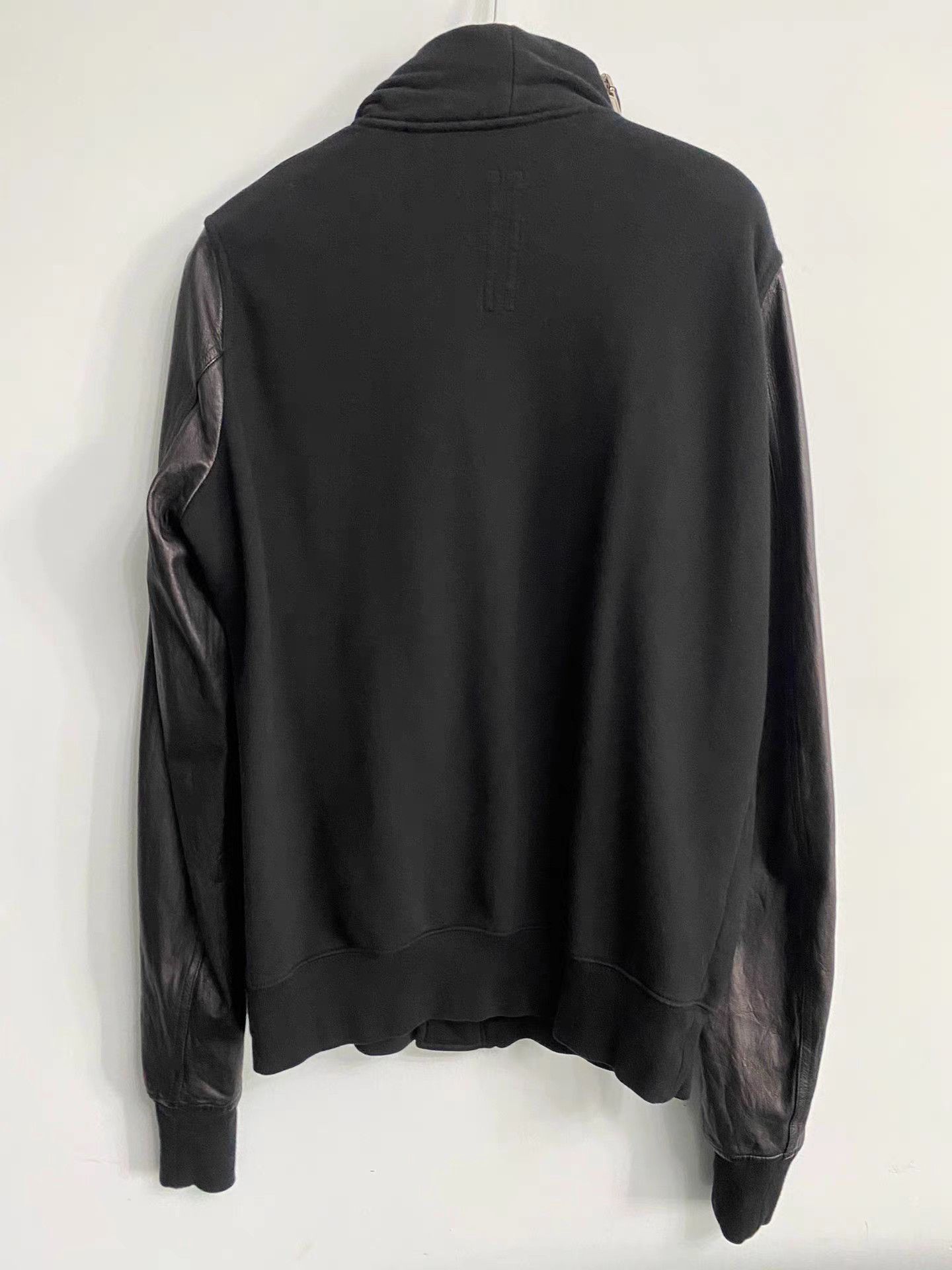 Rick Owens rick owens mainline stand collar leather sleeve zip jacket Size US L / EU 52-54 / 3 - 2 Thumbnail