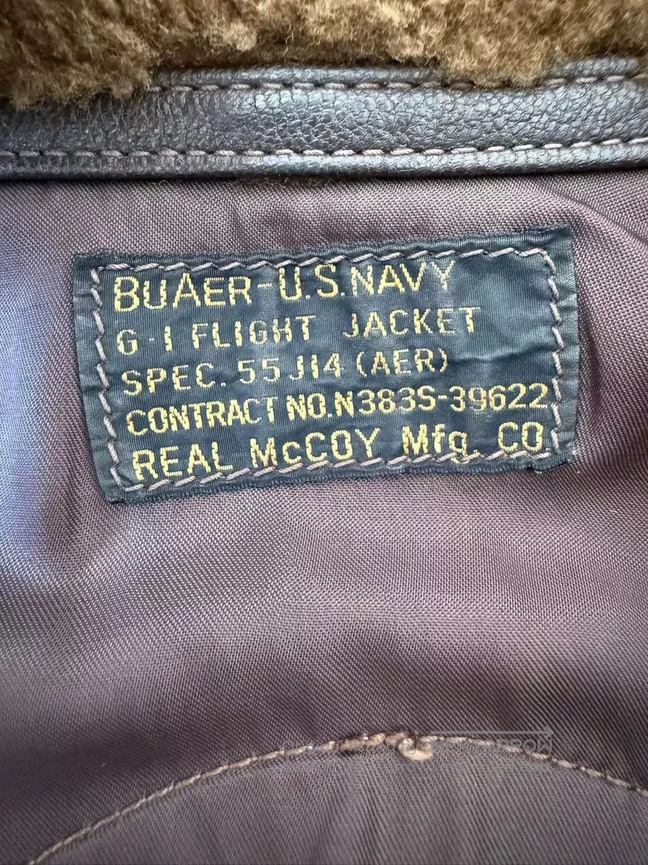 The Real McCoy's Real McCoy G1 Flight Jacket. Size US L / EU 52-54 / 3 - 6 Thumbnail