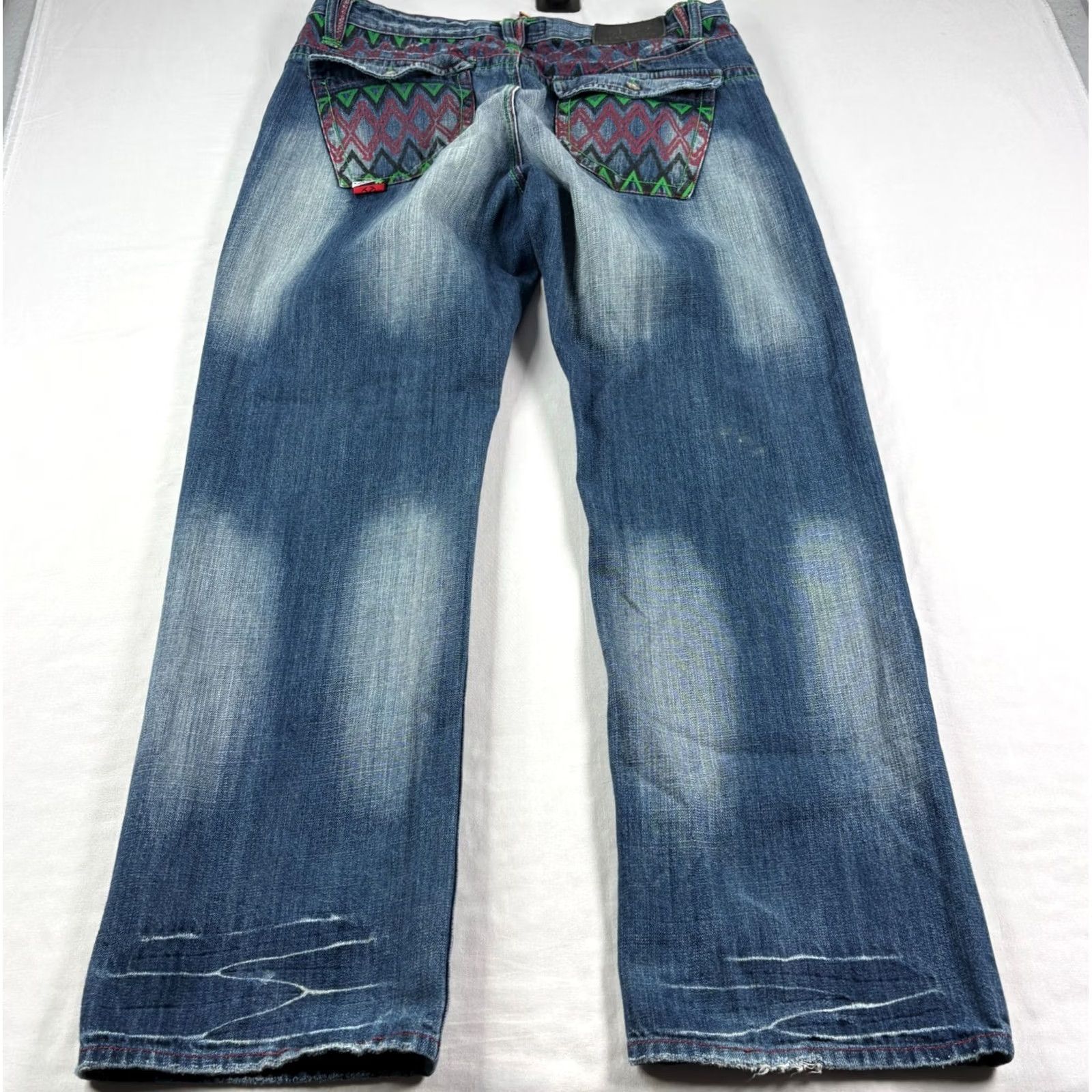 Akademiks VINTAGE Akademiks Jeans Mens 38x32 Blue Baggy Hip Hop Embroidered Jeans Size US 38 / EU 54 - 2 Thumbnail