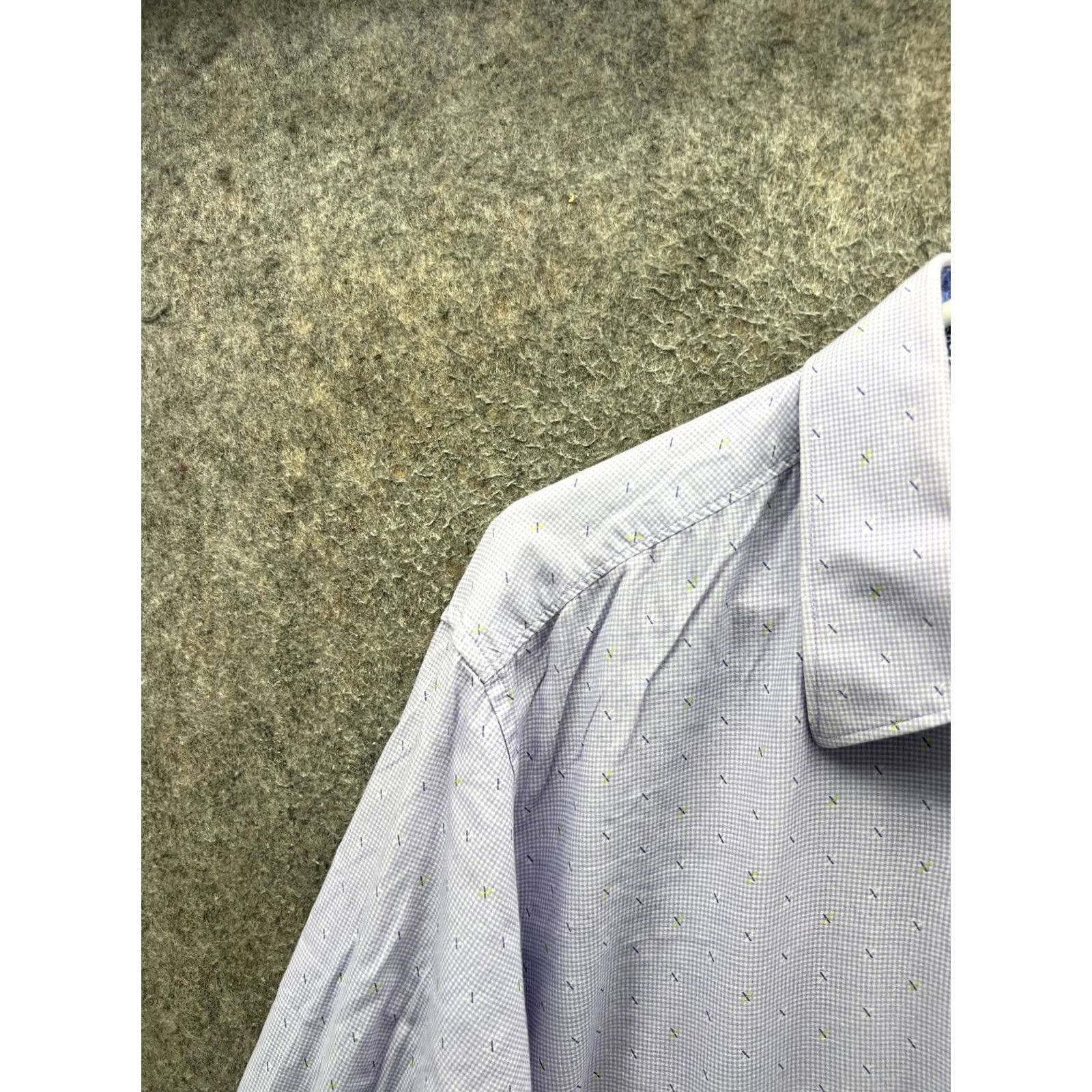 Robert Graham Robert Graham Shirt Mens 3XL Purple Check Long Sleeve Button Front Slim Fit Size US XXL / EU 58 / 5 - 6 Thumbnail
