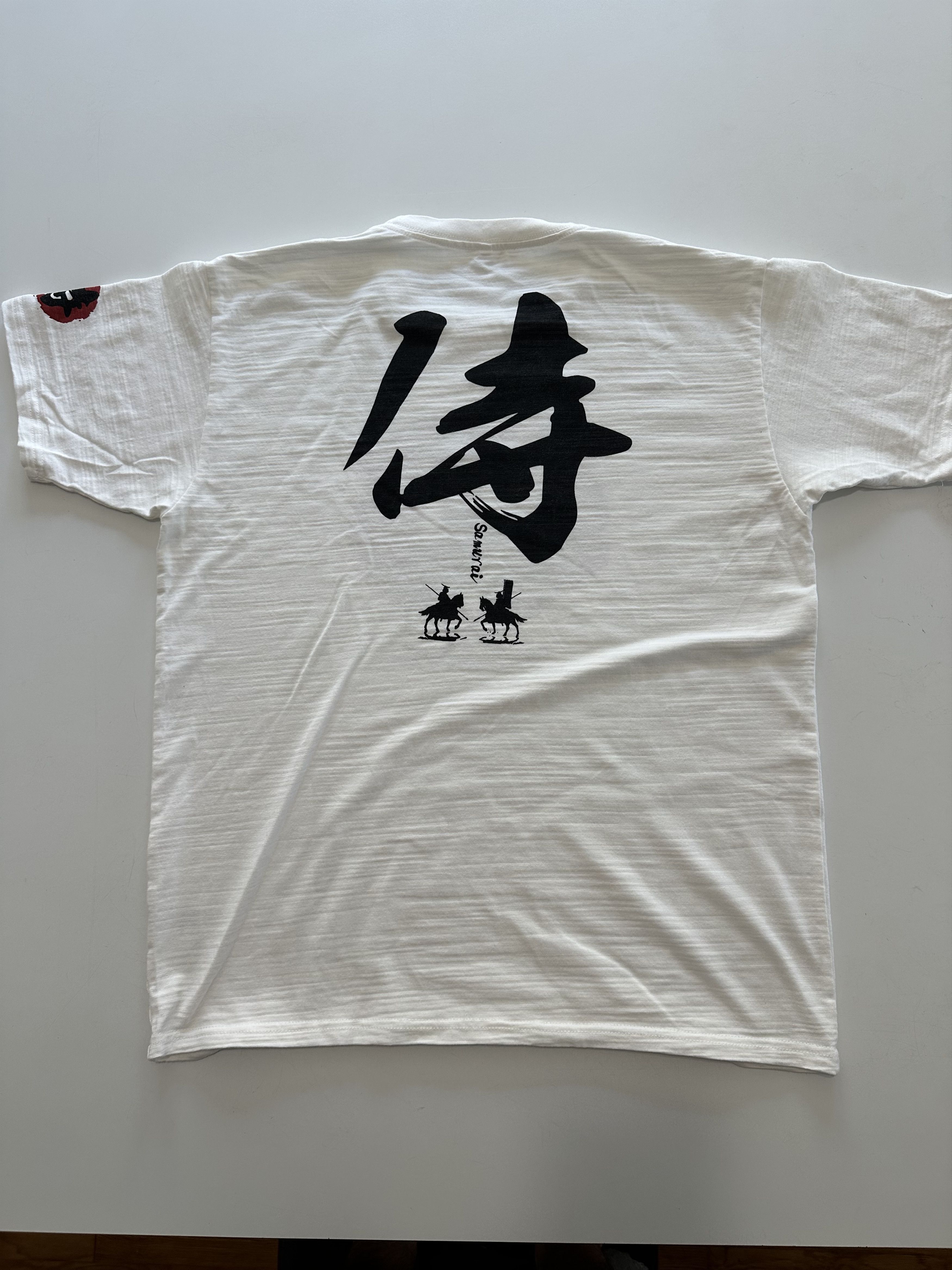 Other Samurai White T-shirt Vintage Japanese Anime 2XL Textured Size US XL / EU 56 / 4 - 4 Thumbnail