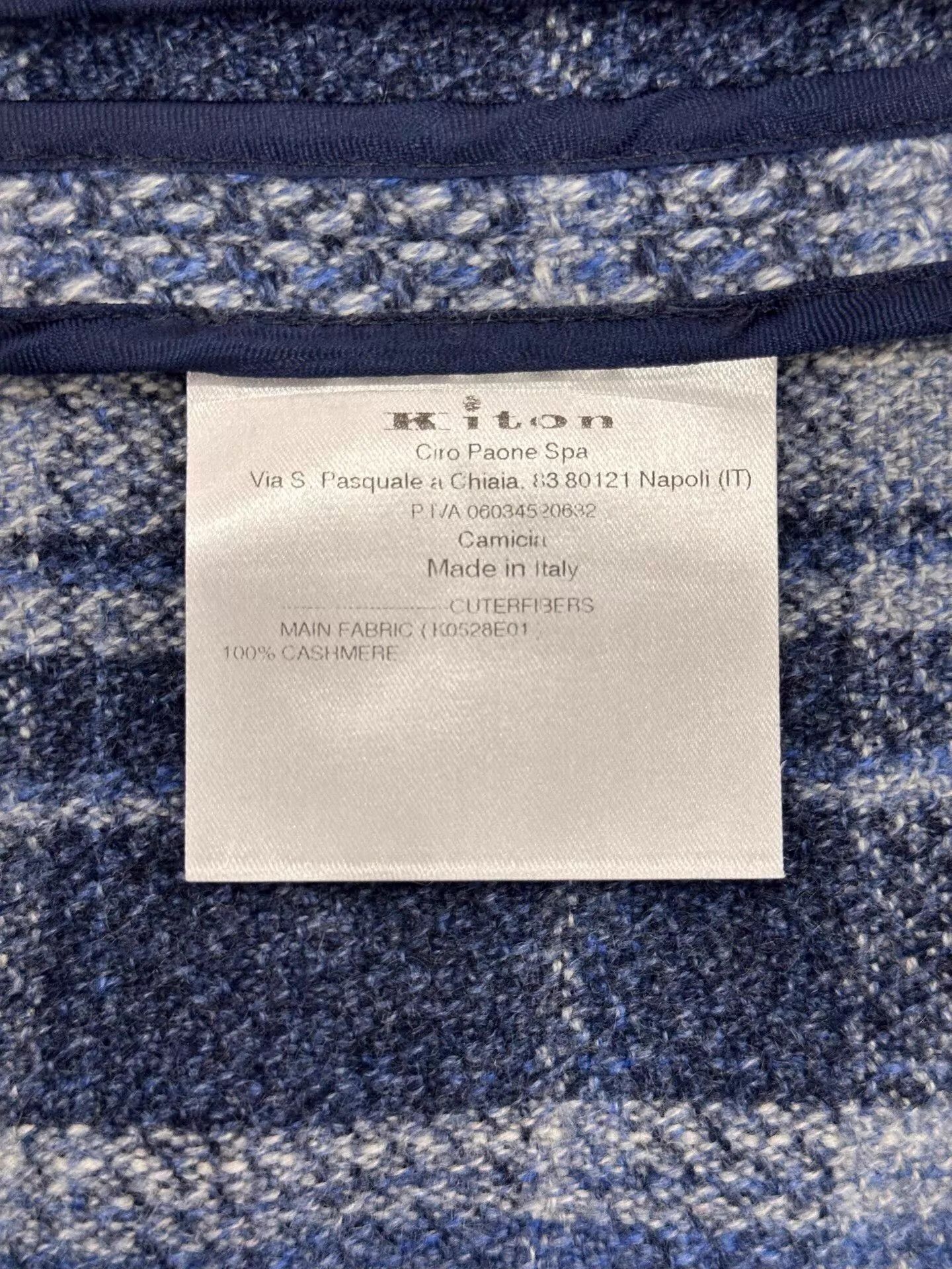 Kiton Kiton Womens Blue & White Check Logo Tweed Jkt 38 Size XS / US 0-2 / IT 36-38 - 8 Thumbnail