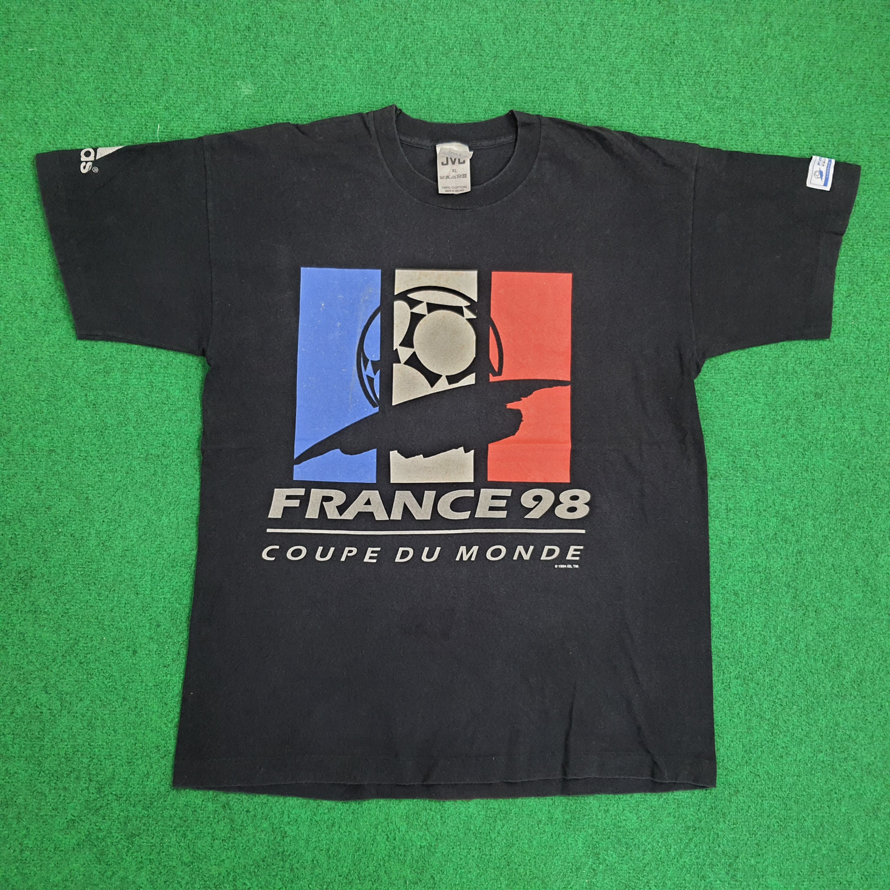 VTG NWT 1998 FIFA World Cup France Coupe Du Monde Shirt Sz Medium Futbol  Soccer