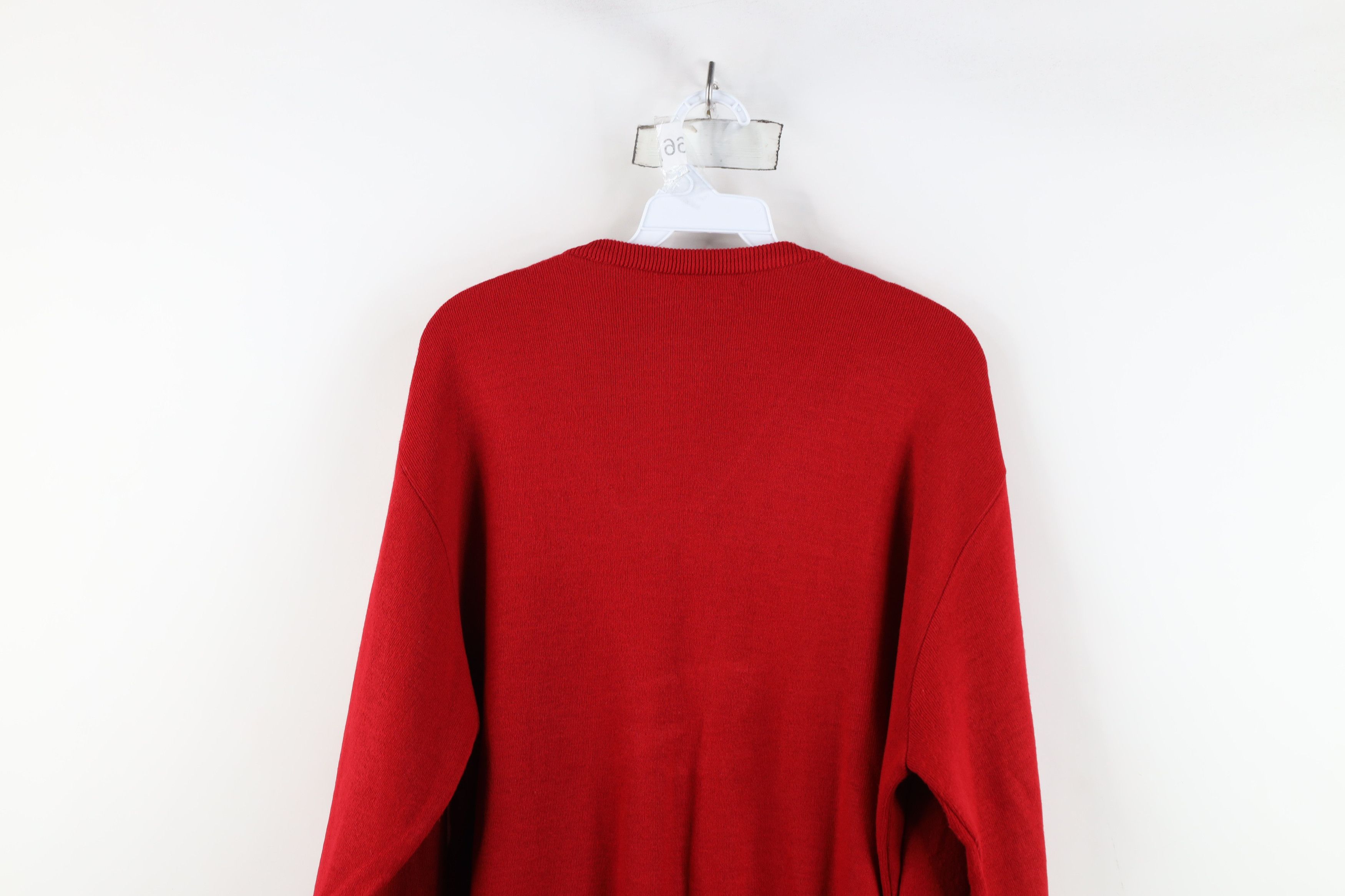 Vintage Vintage 70s Streetwear Blank Knit V-Neck Sweater Red USA Size US M / EU 48-50 / 2 - 11 Thumbnail