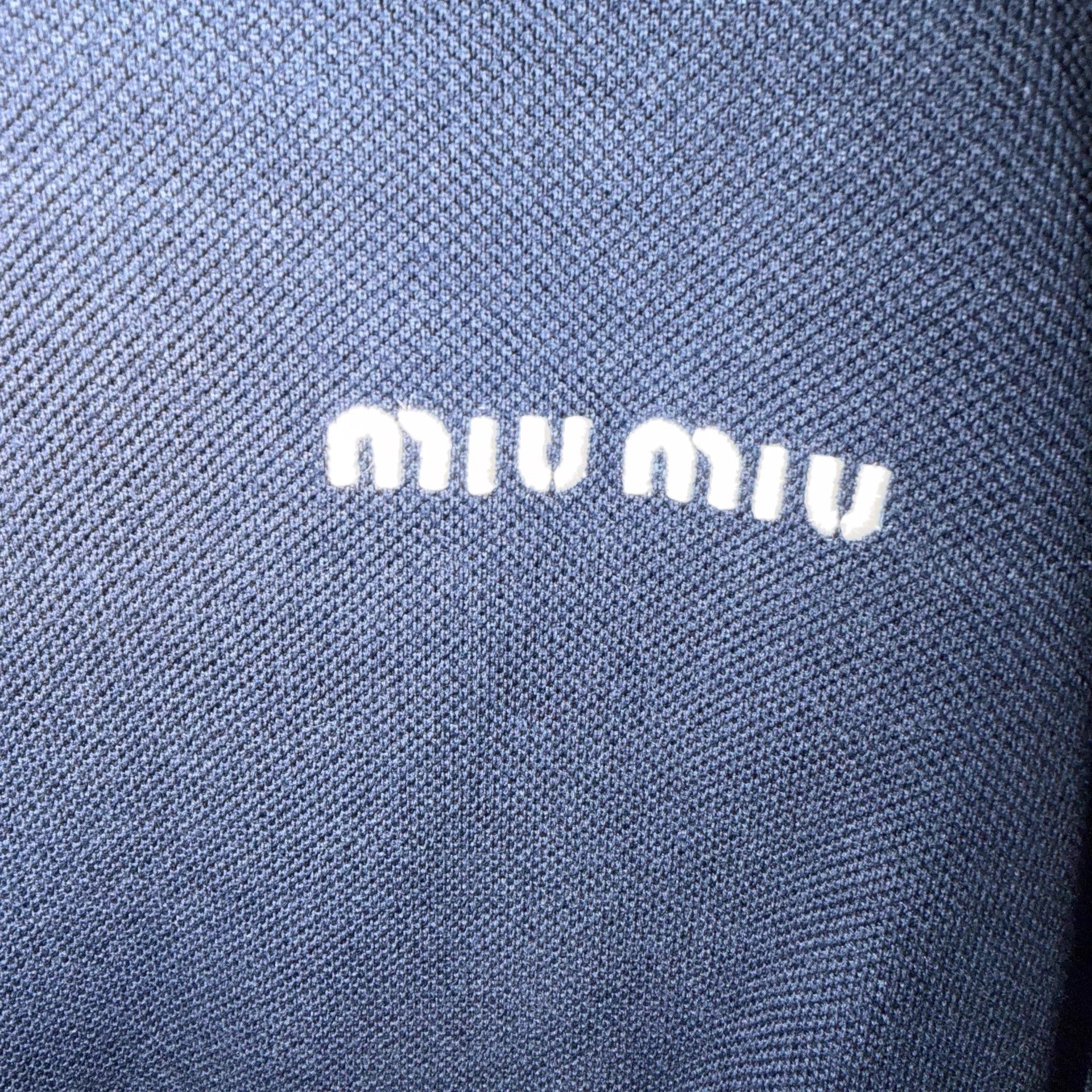 Miu Miu Miu Miu knit cotton logo fitted women's jacket Size S / US 4 / IT 40 - 4 Thumbnail