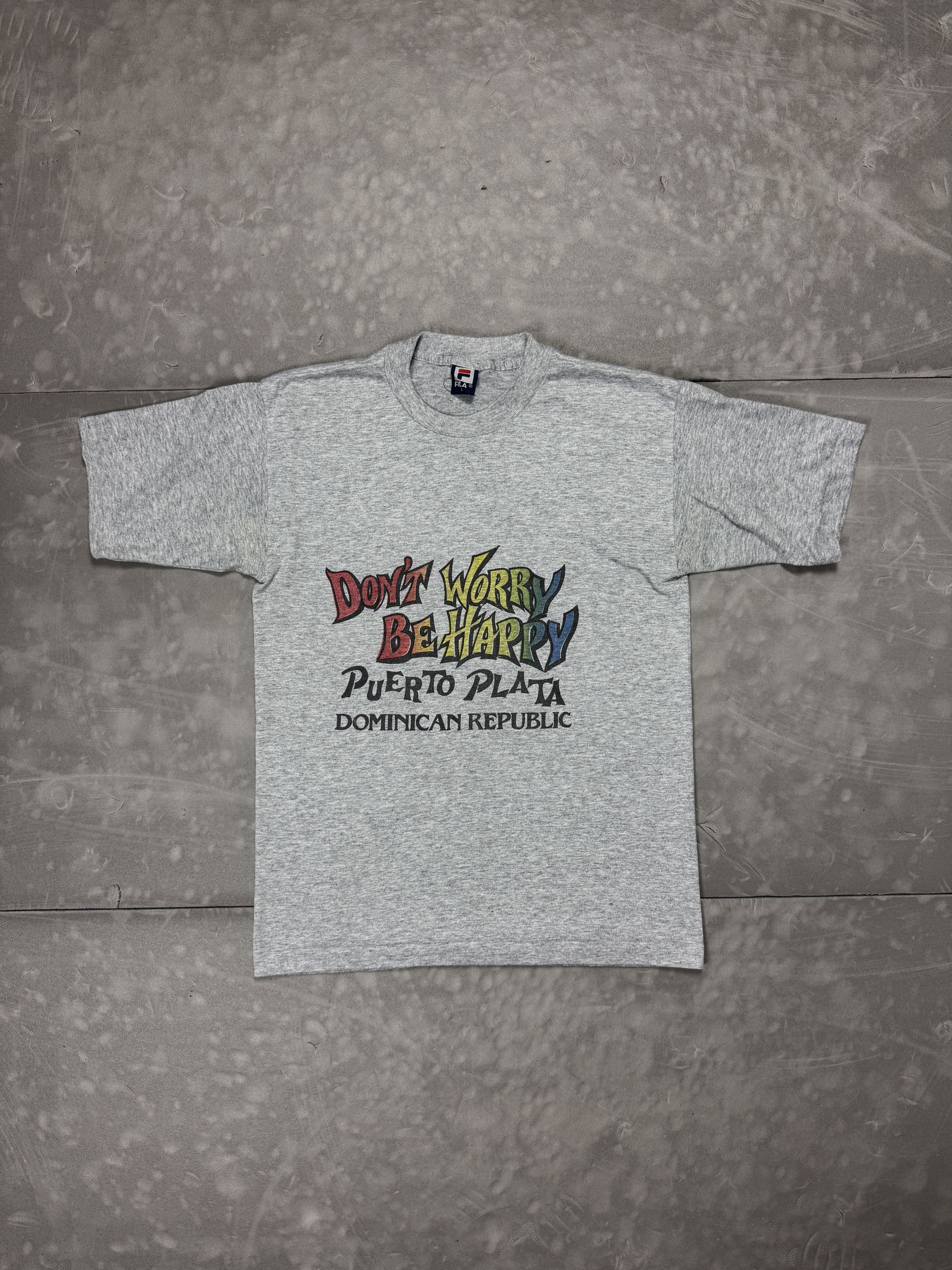 Fila × Vintage Vintage Fila T-shirt single stitch Don’t Worry Be Happy 90s Size US M / EU 48-50 / 2 - 1 Thumbnail