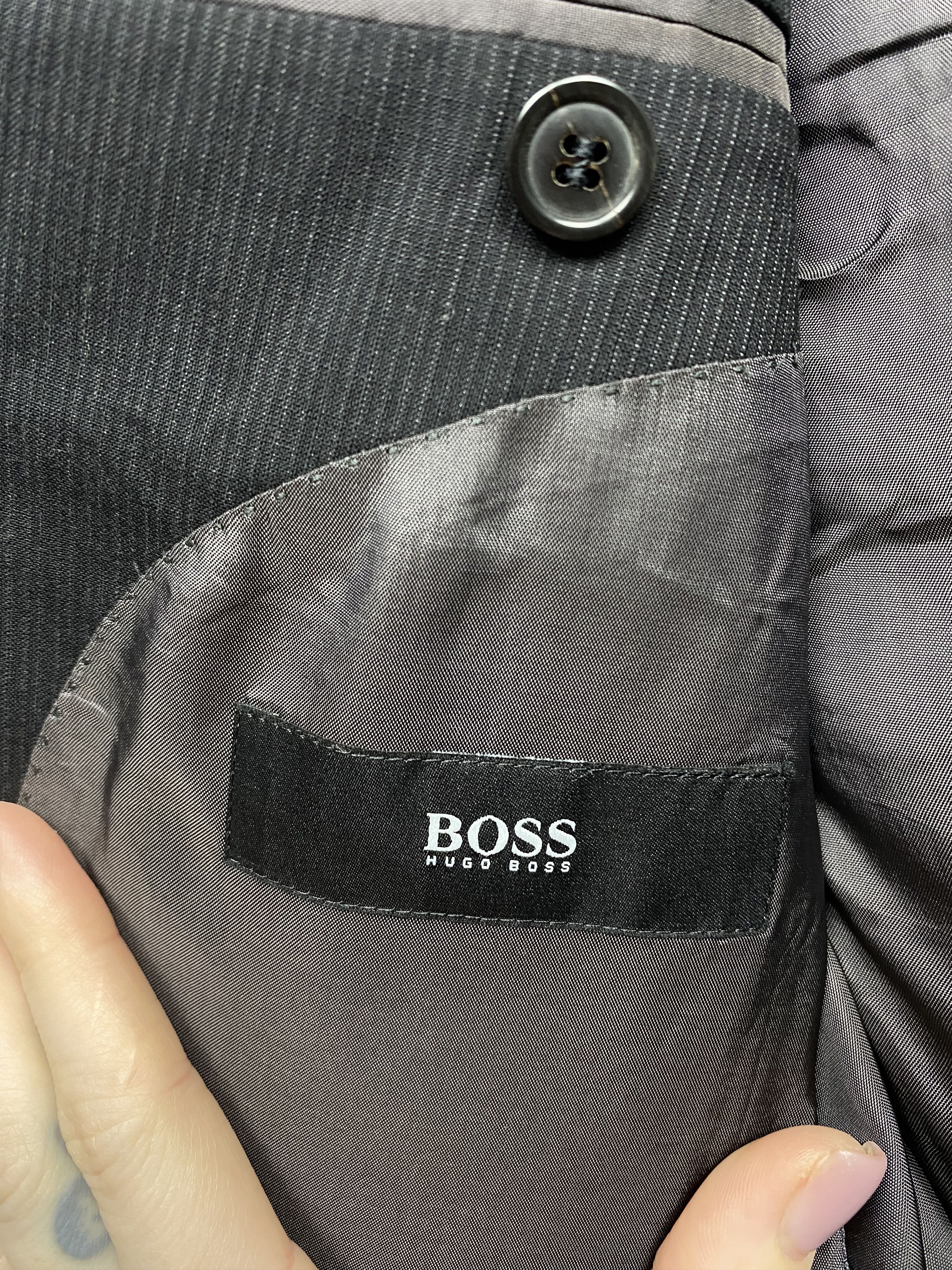 Hugo Boss × Vintage Hugo Boss Vintage Mens Wool Blazer Jacket Size US L / EU 52-54 / 3 - 3 Thumbnail
