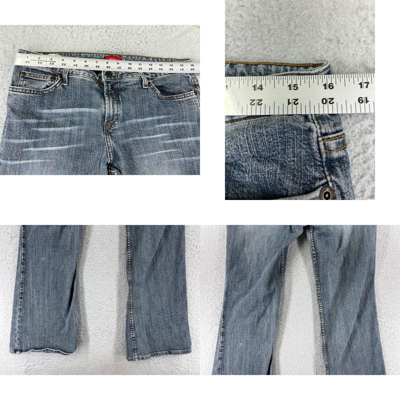 Mossimo Mossimo Jeans Women 13 Blue Denim Flared Mid Rise Cotton Blend 30x29 5-Pocket Size 34" / US 12 / IT 48 - 9 Thumbnail