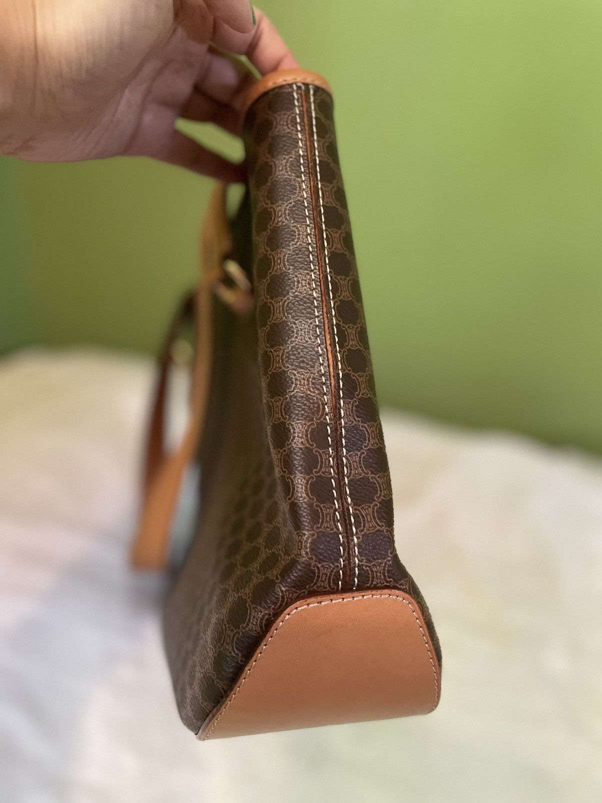 Celine Celine Brown Macadam Tote Bag Size ONE SIZE - 3 Thumbnail