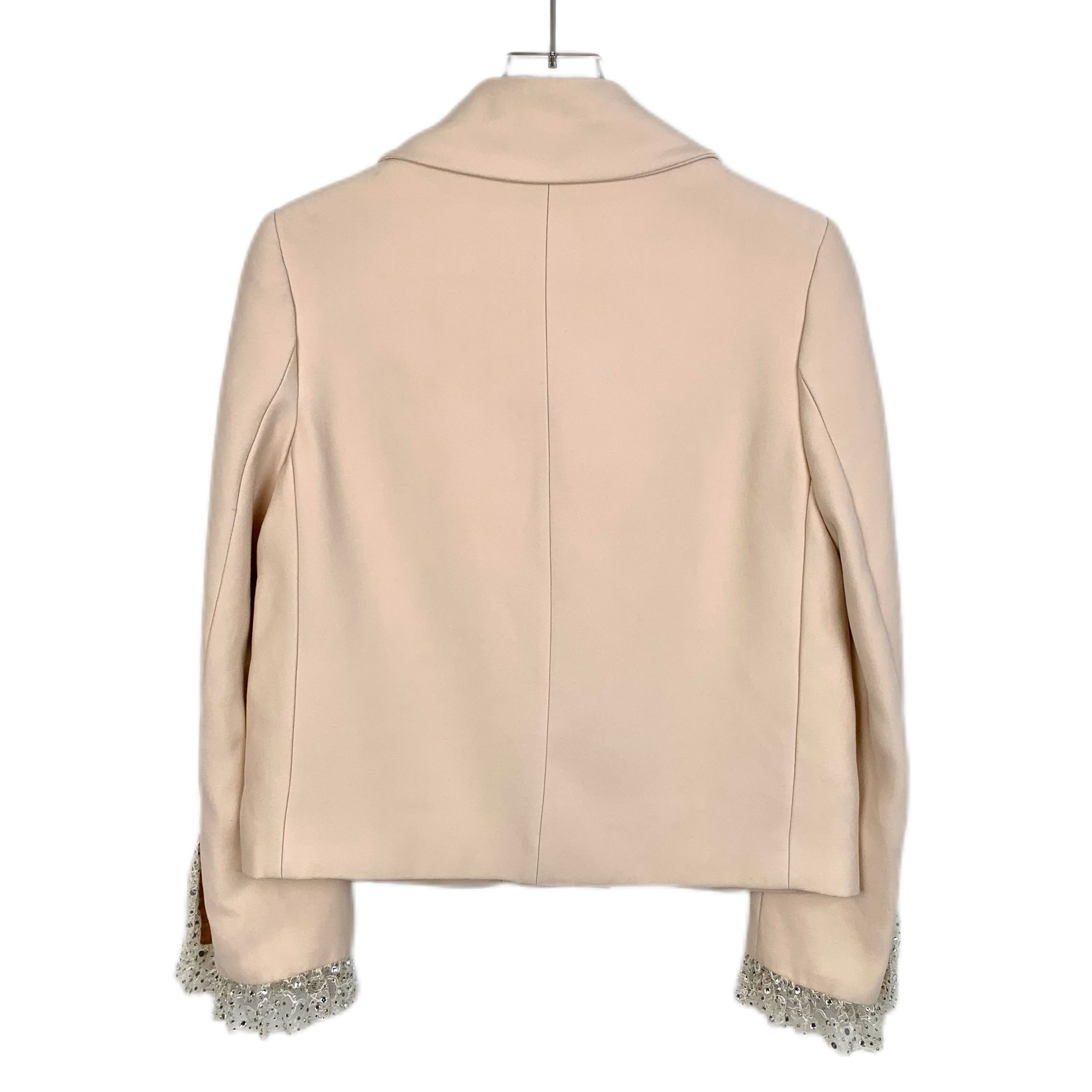 Miu Miu Miu Miu Blush Pink Lace-Sleeve Jacket Size S / US 4 / IT 40 - 8 Thumbnail