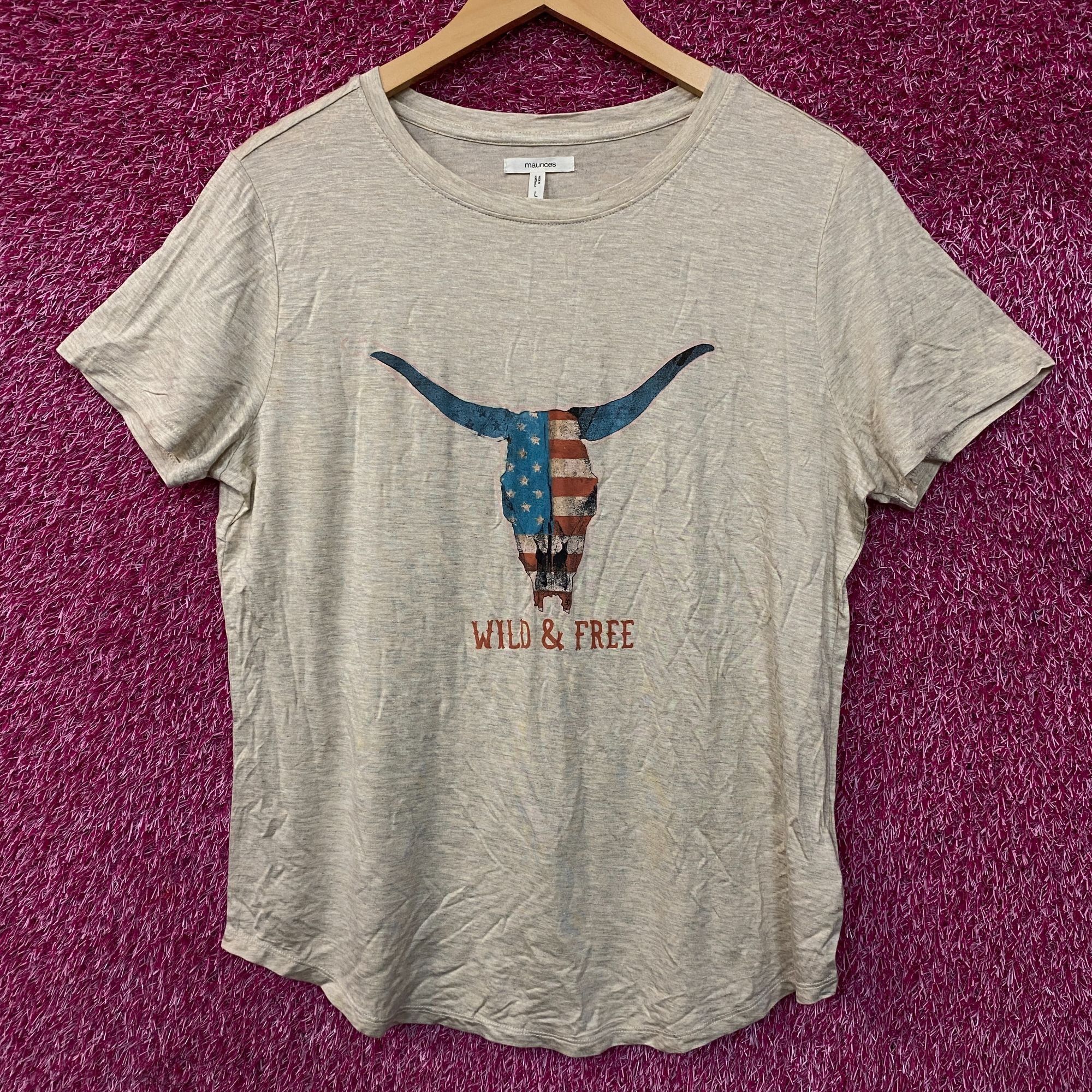 Other Maurices Americana Wild & Free Graphic T-Shirt Large Size L / US 10 / IT 46 - 1 Thumbnail