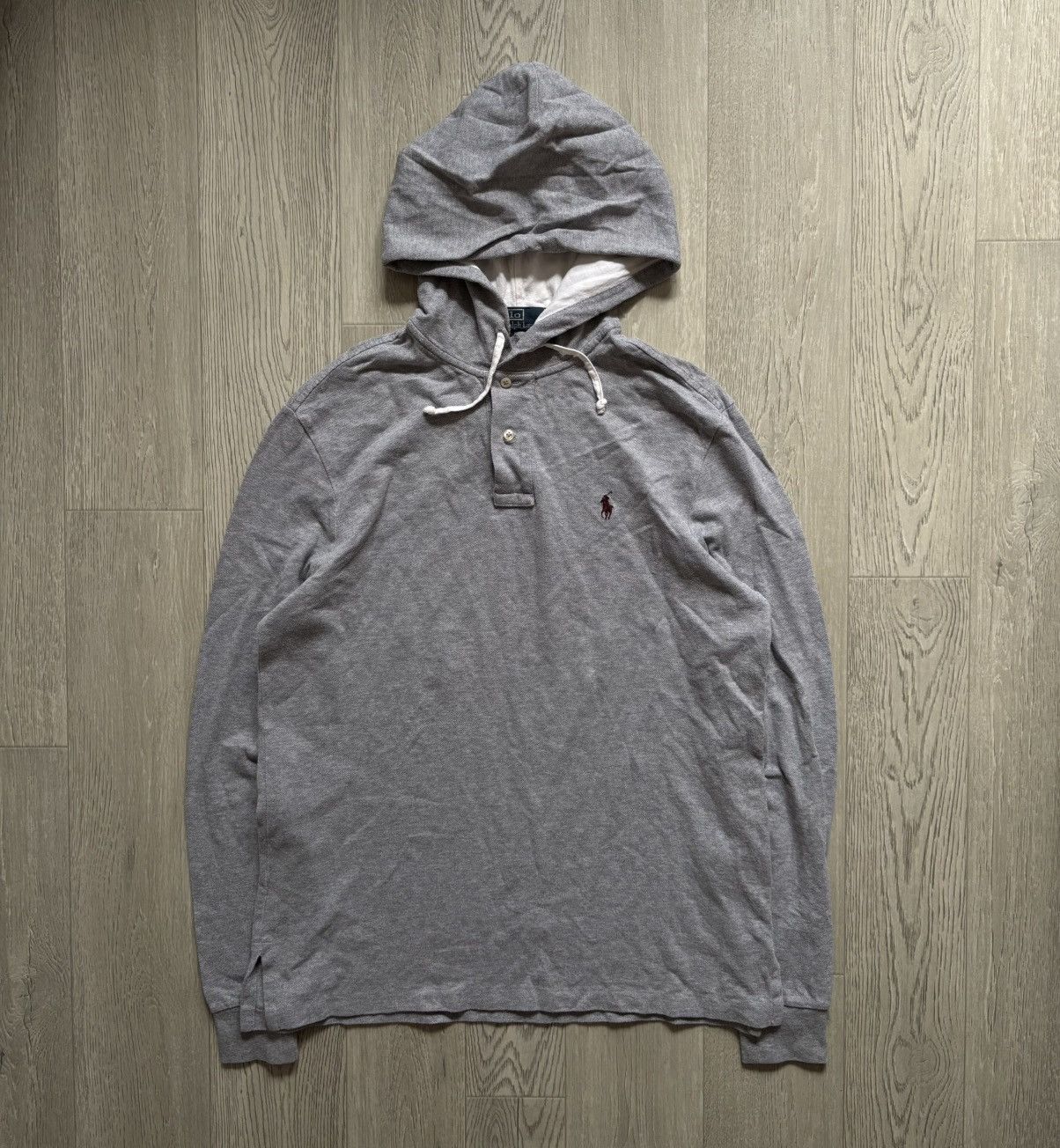 Polo Ralph Lauren × Vintage Polo Ralph Lauren Hooded Long Sleeve Rugby Size US M / EU 48-50 / 2 - 1 Thumbnail