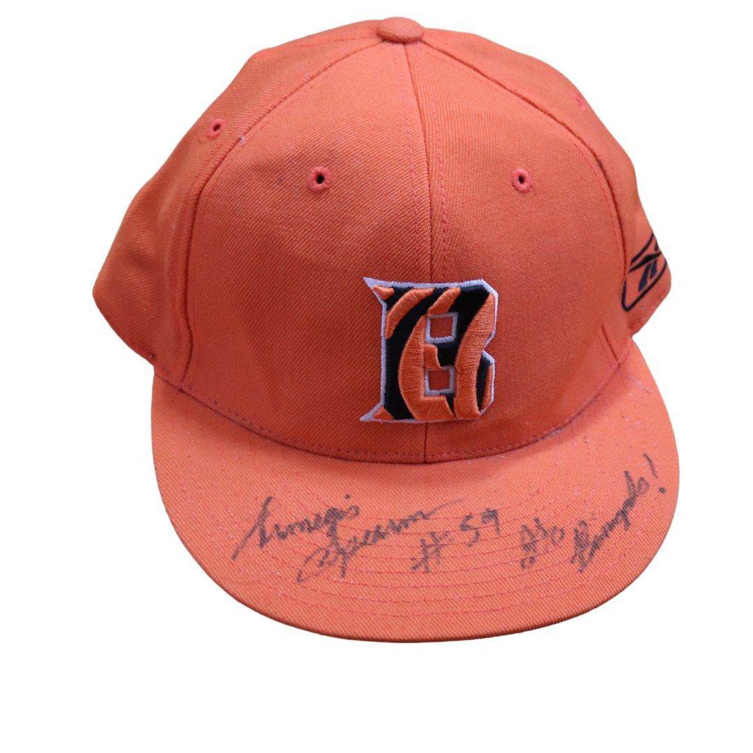 image of Nfl x Reebok Cincinatti Bengals Armegis Searman Autographed Fitted Hat in Orange, Men's