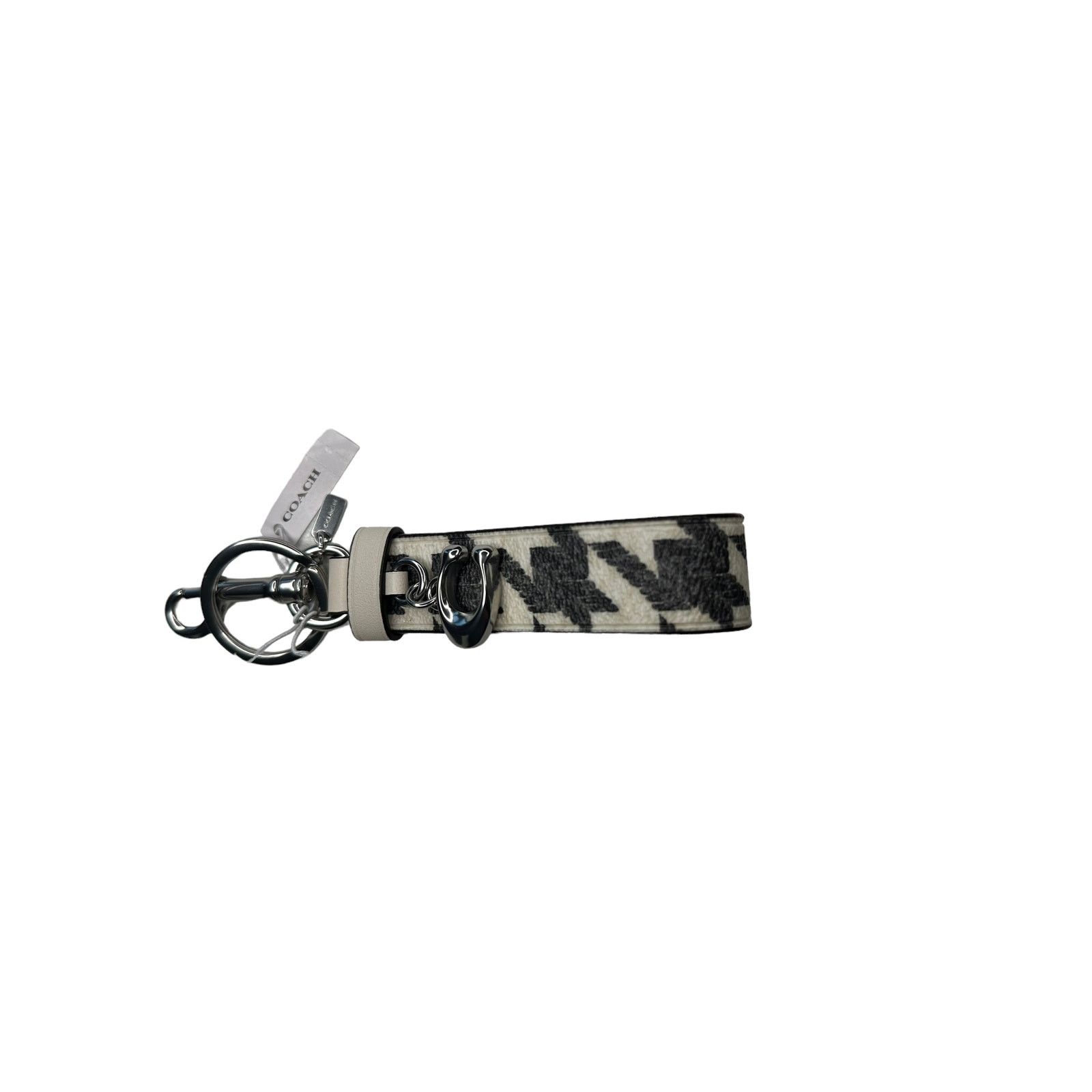 Coach Coach Houndstooth print Silver/Cream/Black Loop bag charm Size ONE SIZE - 7 Thumbnail