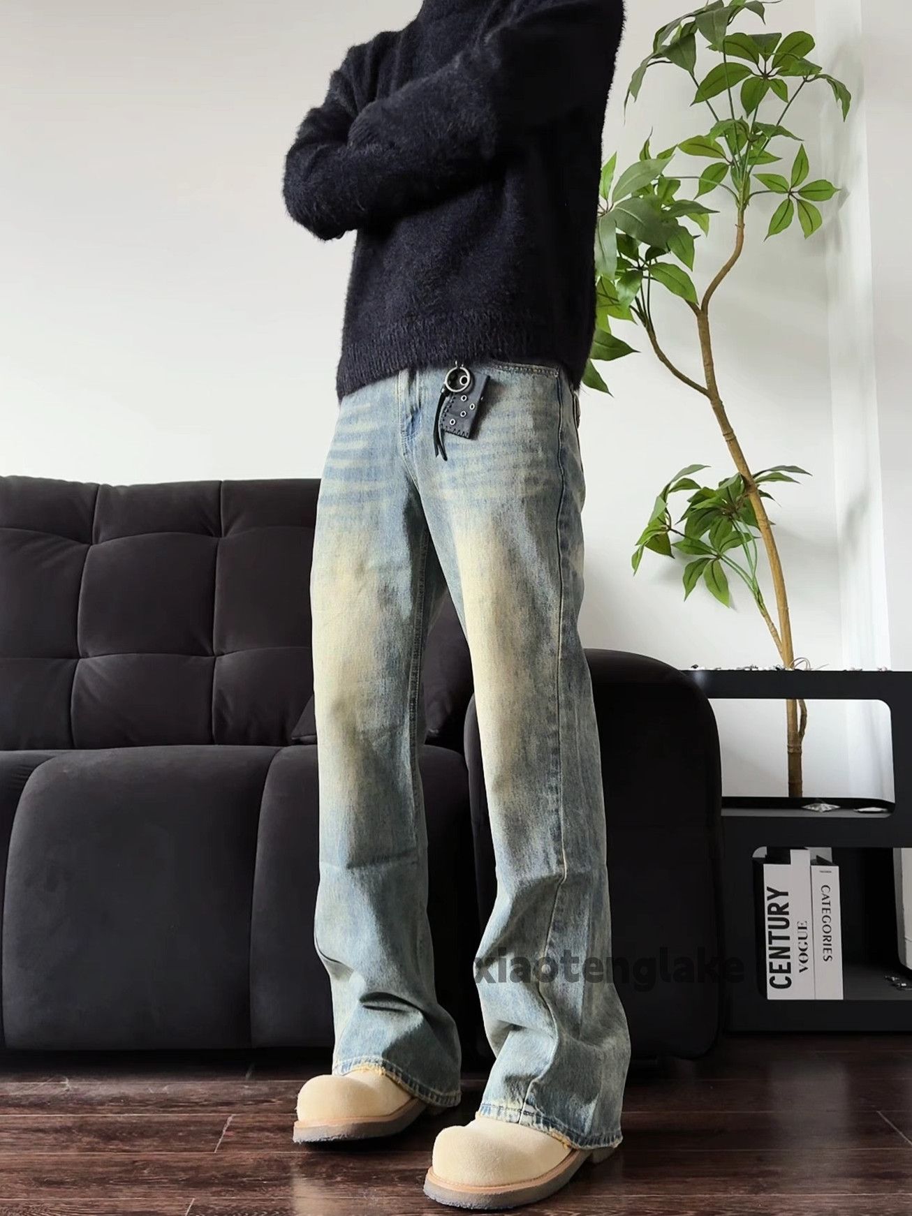 Jean × Vintage washed faded cleanfit punk grunge y2k flared jeans Size US 32 / EU 48 - 4 Thumbnail