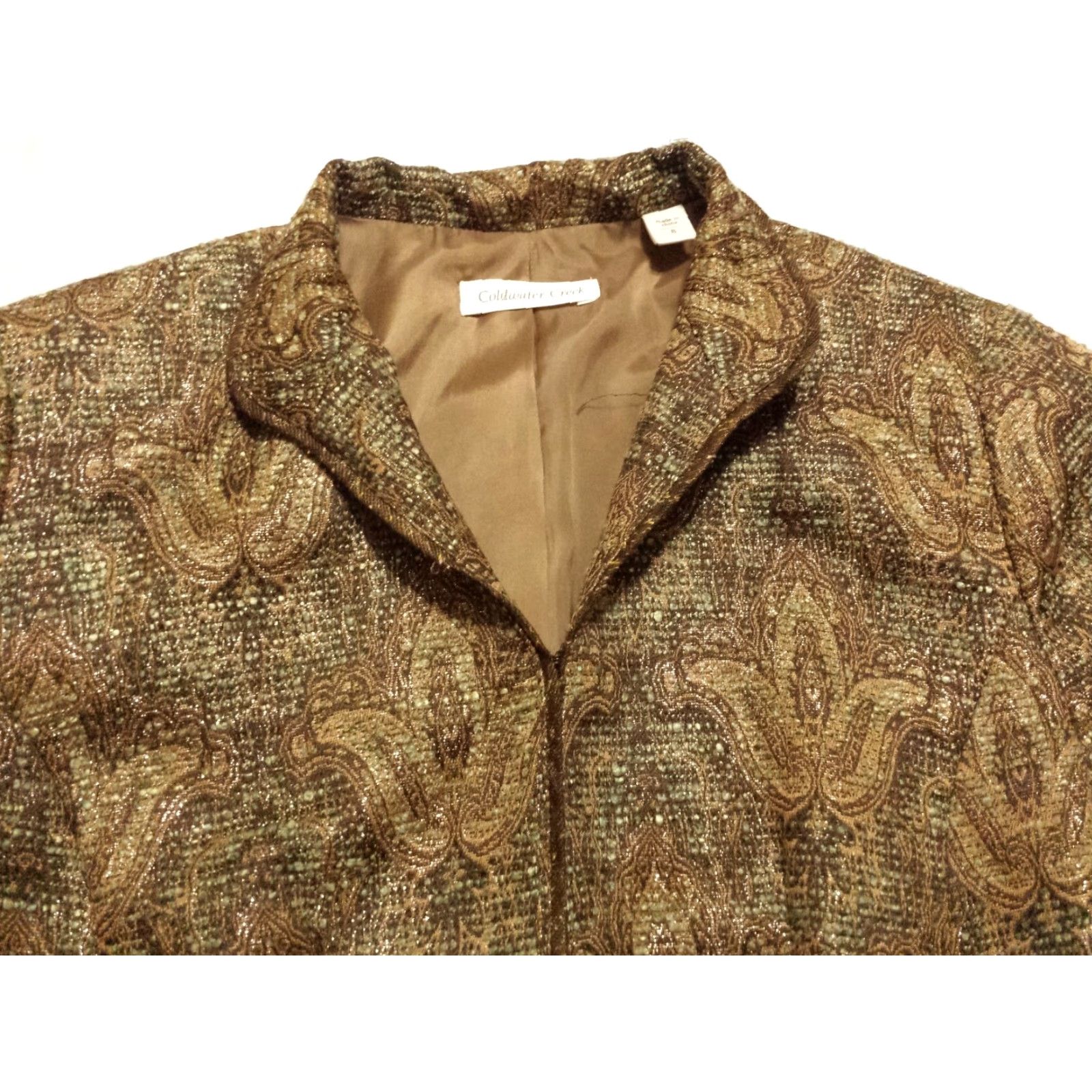 Coldwater Creek Coldwater Creek Blazer Womens sz 8 3/4 Sleeve Multicolor Paisley Hook & Loop Short Jacket/Coat Casual Business Workwear Mens? Size M / US 6-8 / IT 42-44 - 3 Thumbnail