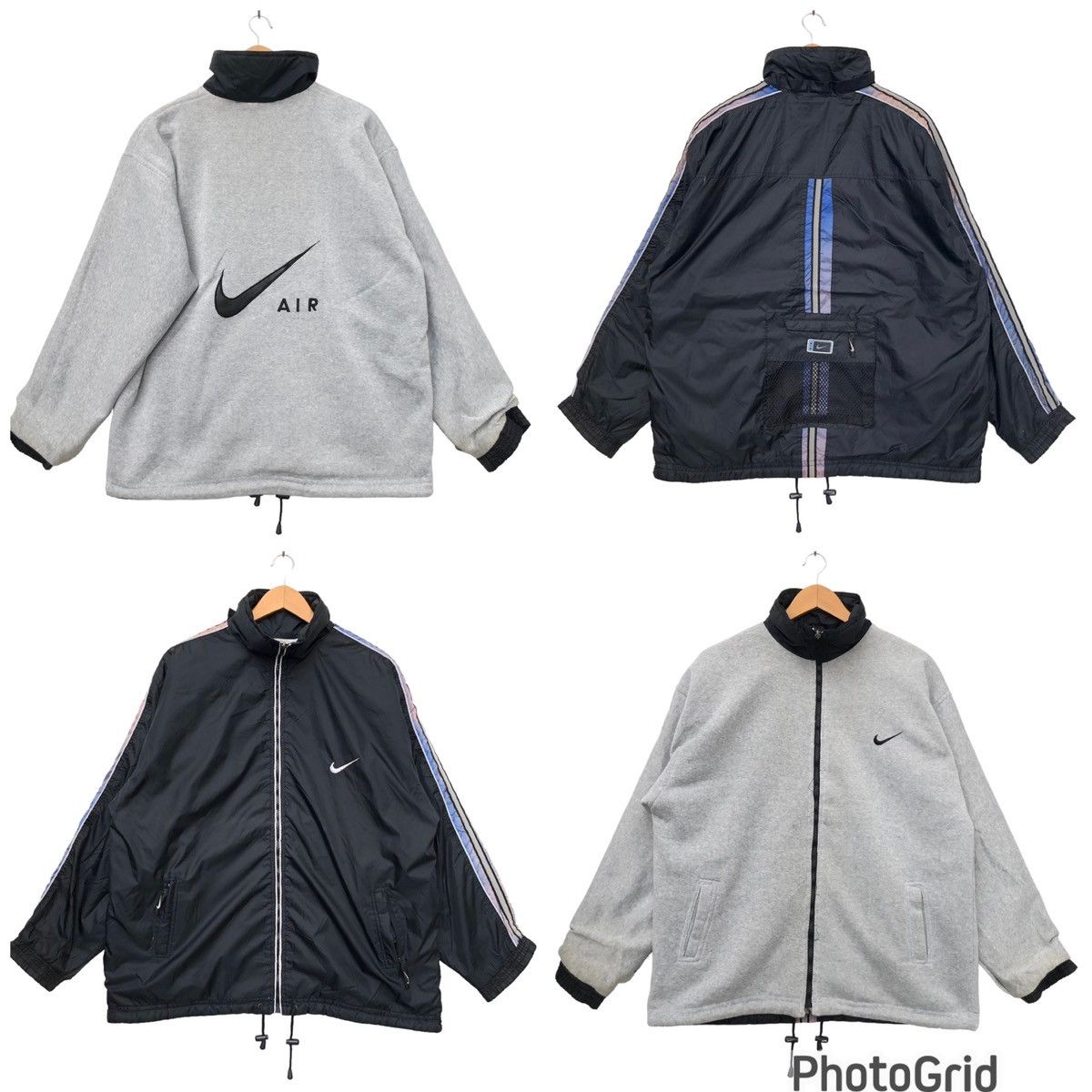 Japanese Brand Vintage 90s Nike Air Swoosh Reversible Jacket | L | Swag Size US L / EU 52-54 / 3 - 1 Thumbnail