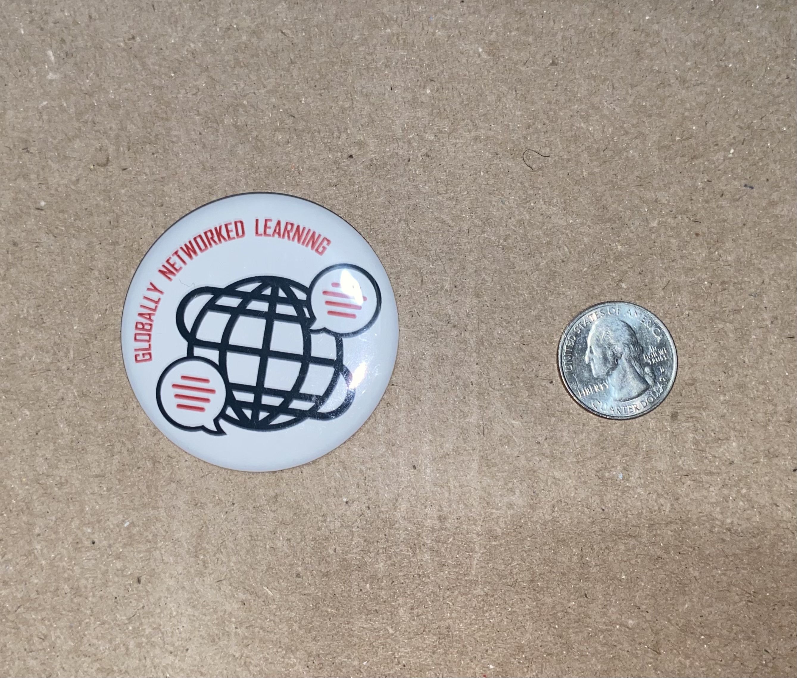 Other Globally Networked Learning Button Pin Lapel Brooch College Size ONE SIZE - 4 Thumbnail