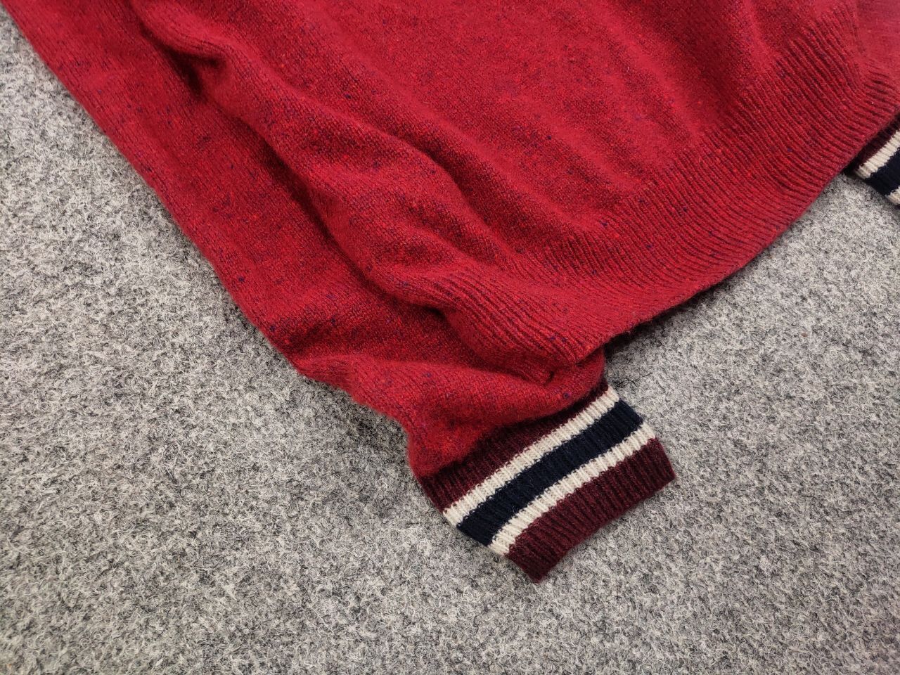 Fred Perry Fred Perry Design Classic Red Wool Crew Check Sweater Size US S / EU 44-46 / 1 - 7 Thumbnail