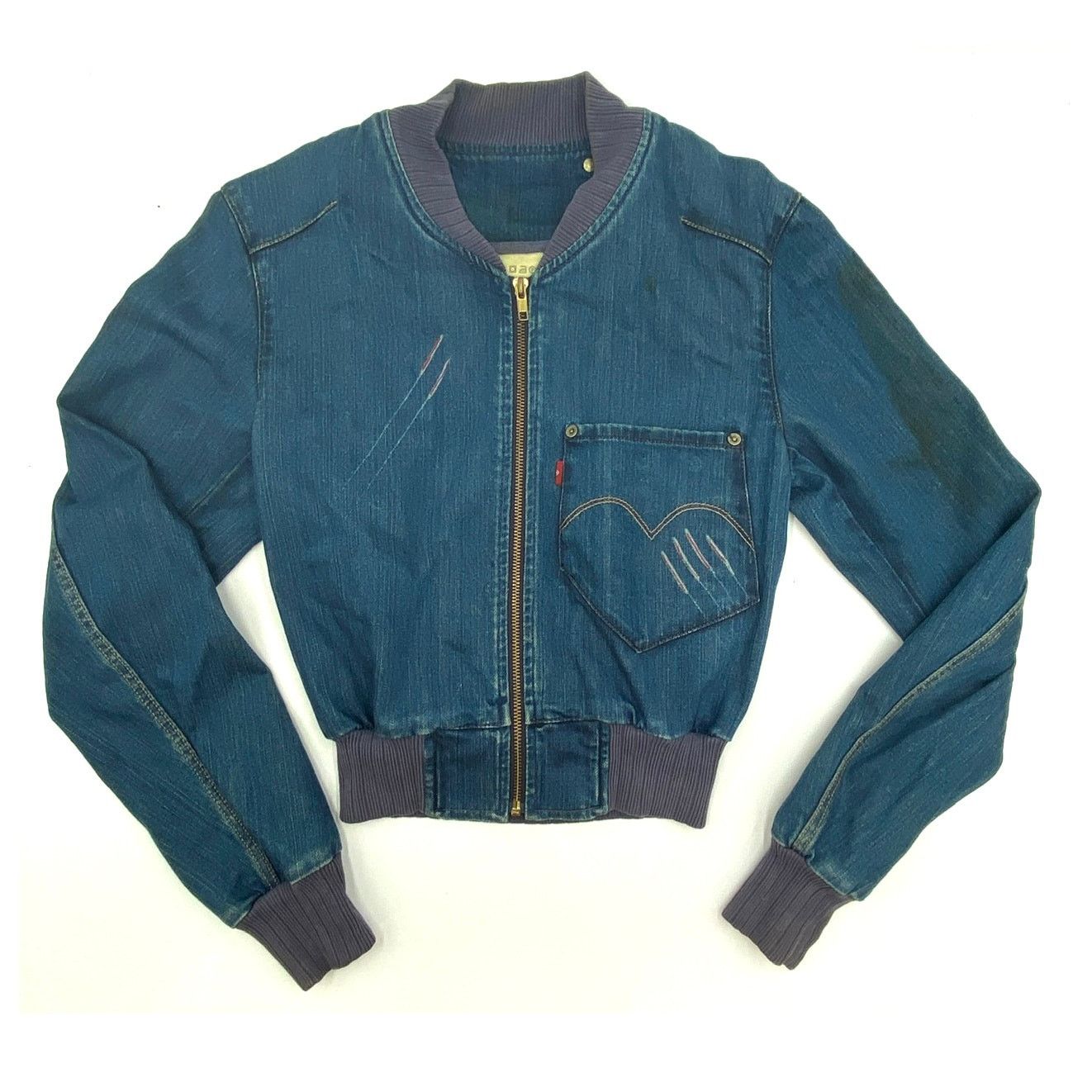 Levi's × Vintage Levi's Red Collection Bomber Denim Jacket Cropped Vintage Size M / US 6-8 / IT 42-44 - 1 Thumbnail