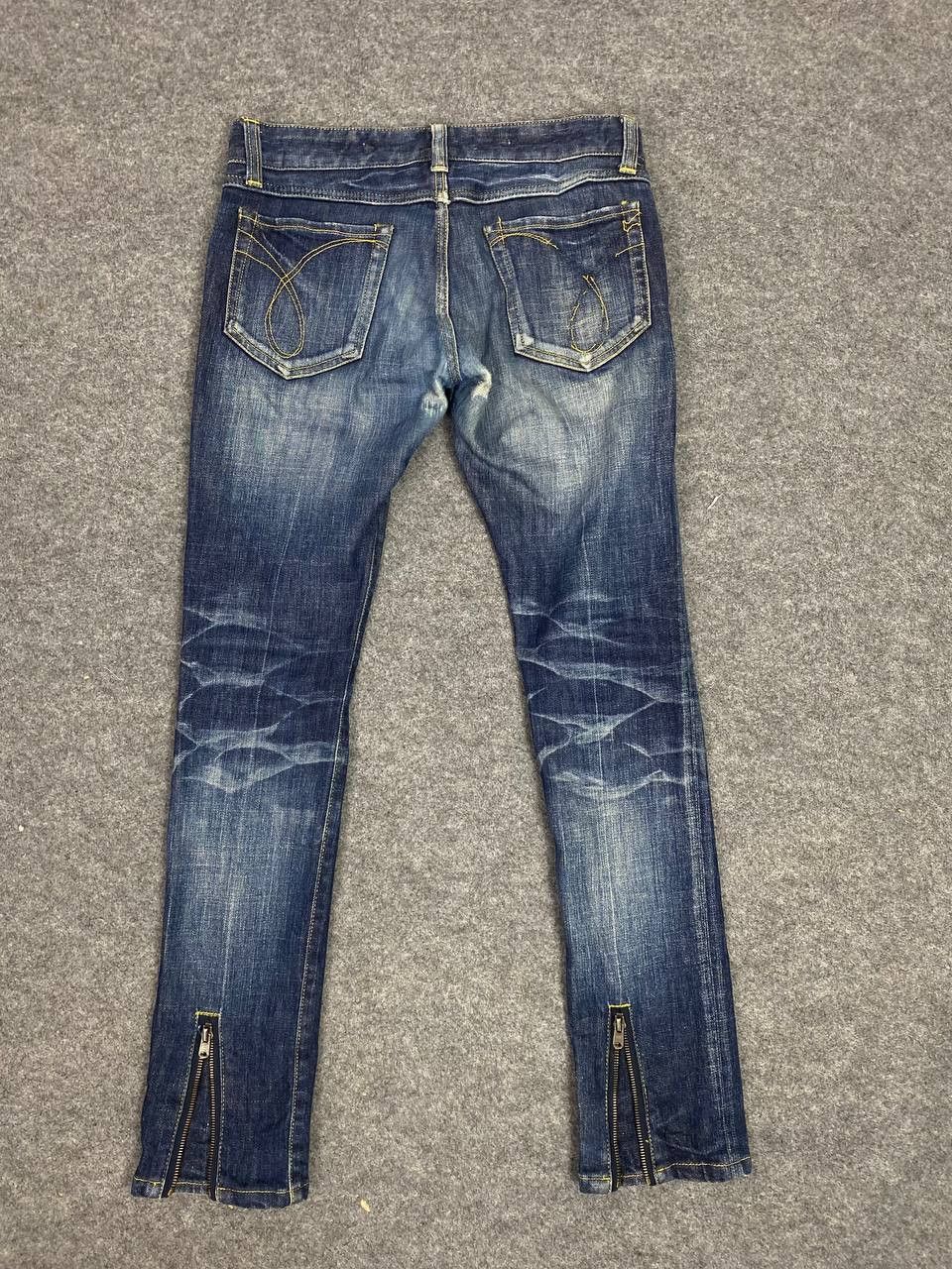 Japanese Brand rico jeans riri zipper distressed rework bondage denim Size 32" / US 10 / IT 46 - 1 Thumbnail