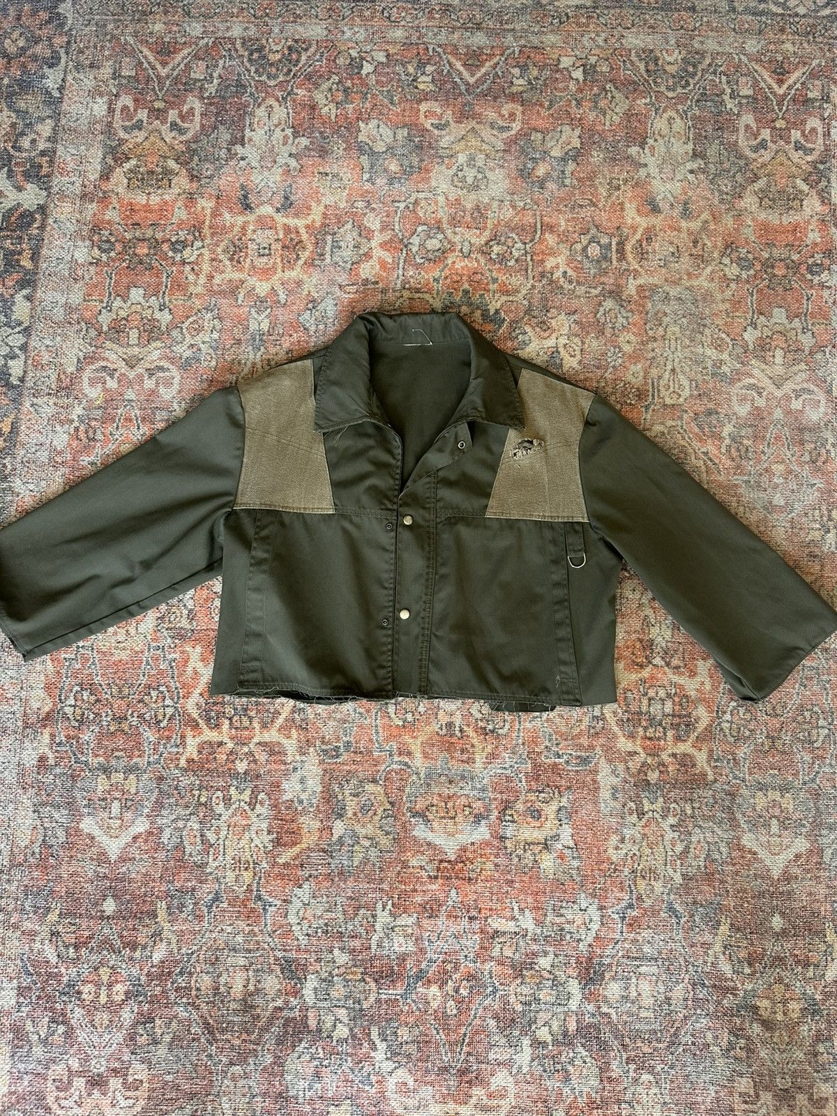 basketcase gallery Cropped Vintage French Military Trench Coat Size US M / EU 48-50 / 2 - 3 Thumbnail